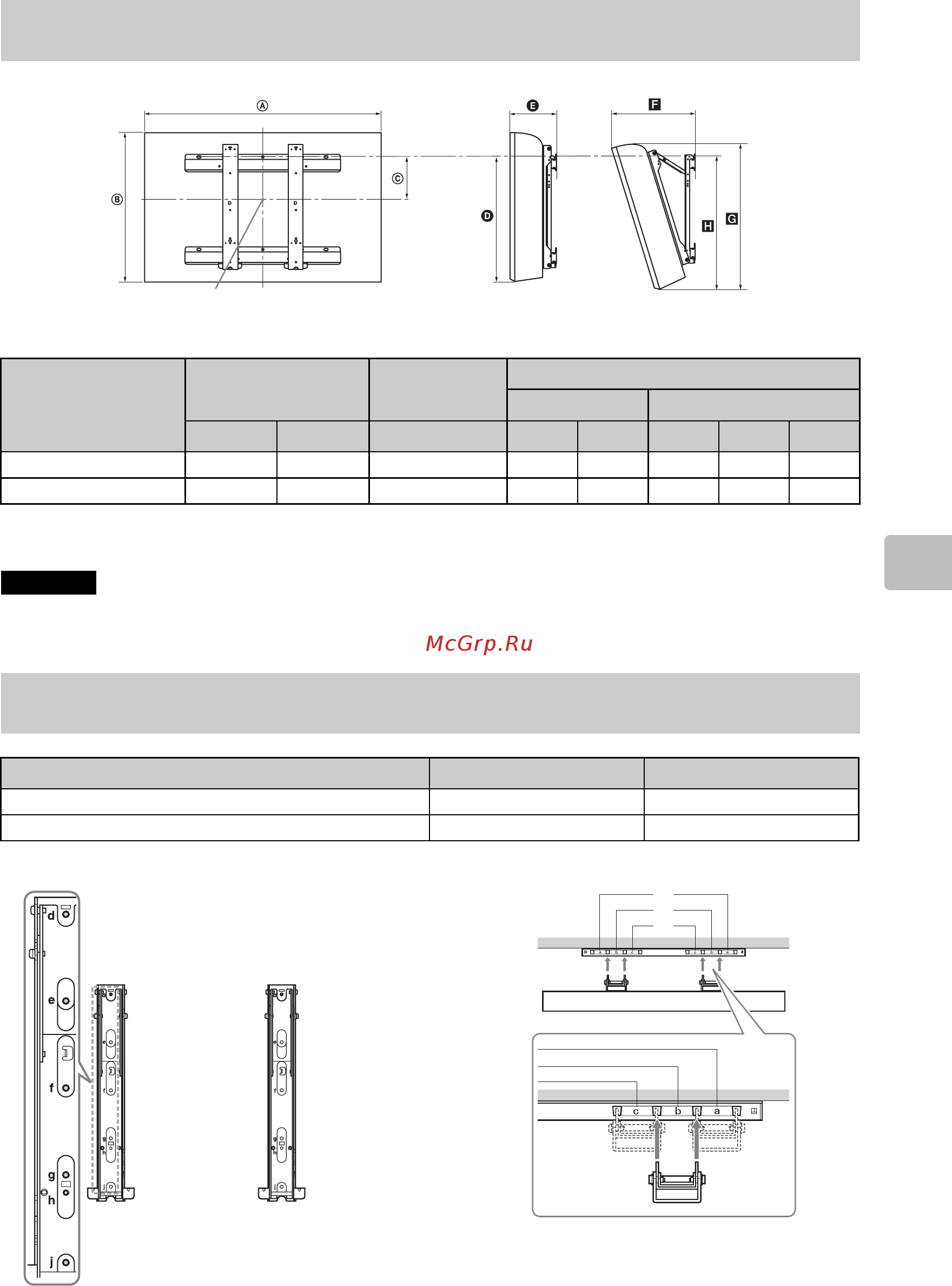 Sony BRAVIA KDL-32BX340 [485/588] Diagram tabell for plassering av skruer og kroker