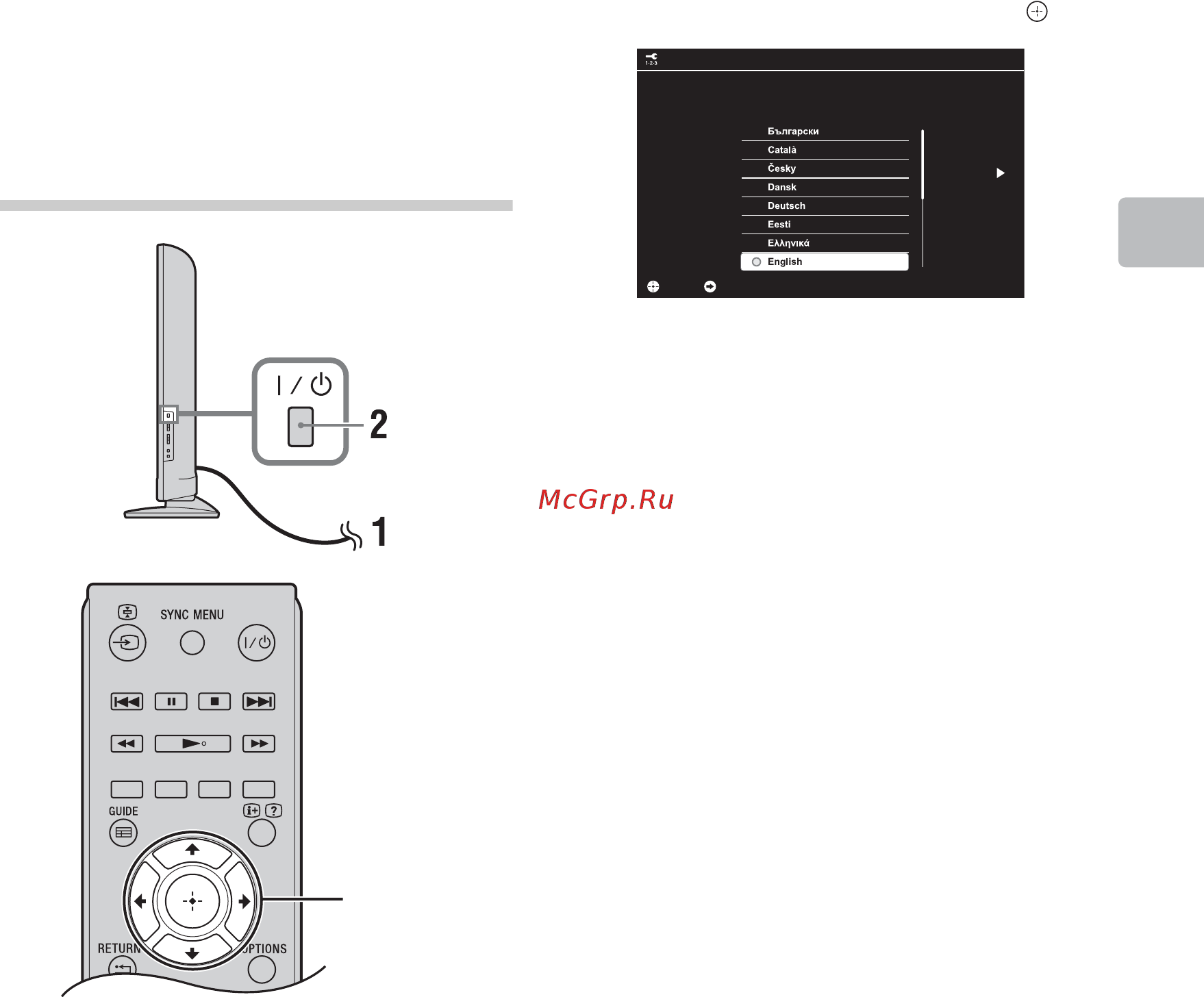 Sony BRAVIA KDL-32BX340 [495/588] Выбор языка страны региона и места просмотра