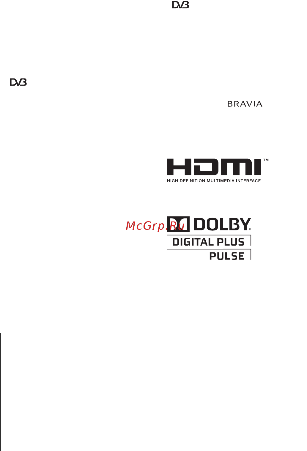 Sony BRAVIA KDL-32BX340 [524/588] Anmärkningar om digital tv