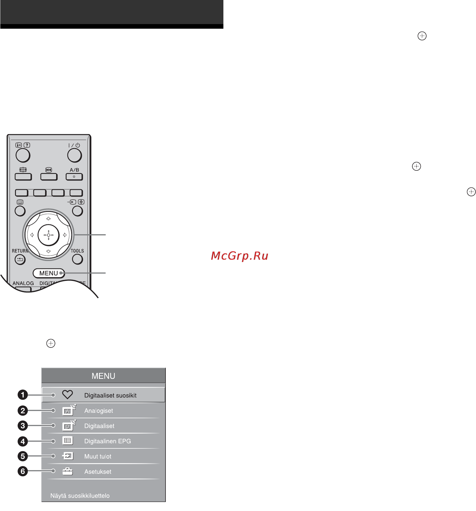 Sony BRAVIA KDL-40D3500 [62/300] Paina menu