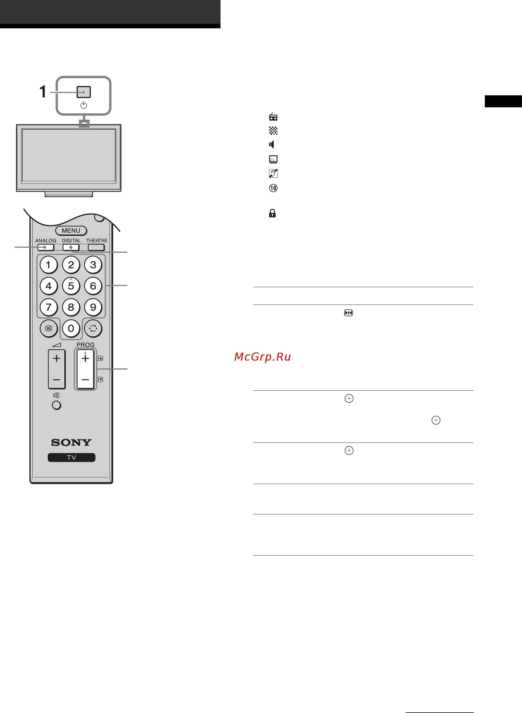 Sony BRAVIA KDL-40D3000 [11/132] Additional operations