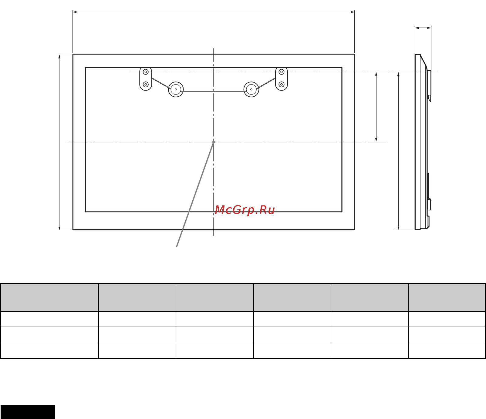 Sony BRAVIA KDL-46NX705 [126/284] Oversigt over mål til tv montering su wh500