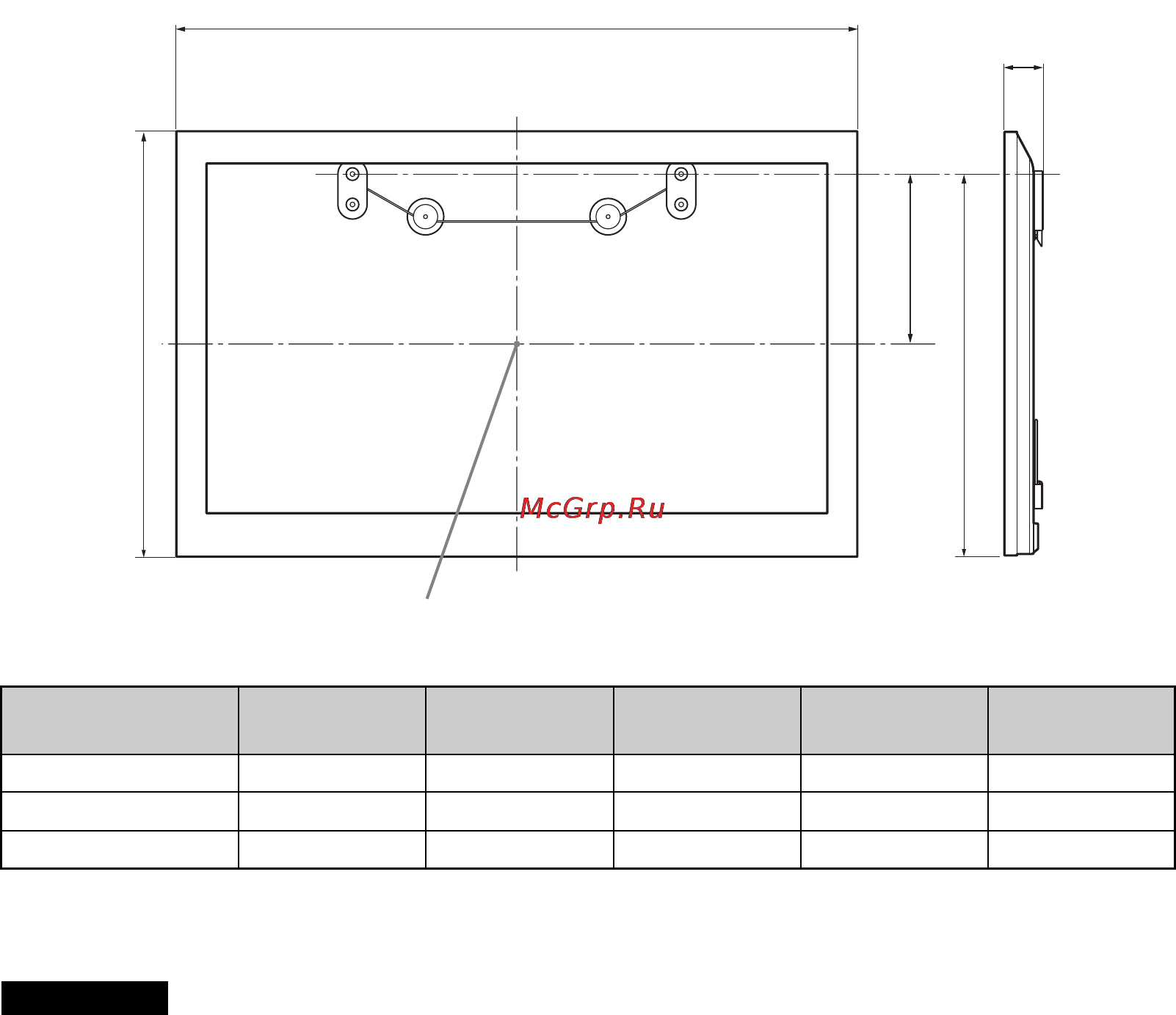 Sony BRAVIA KDL-46NX715 [226/284] Tabulka rozměrů pro instalaci televizoru su wh500