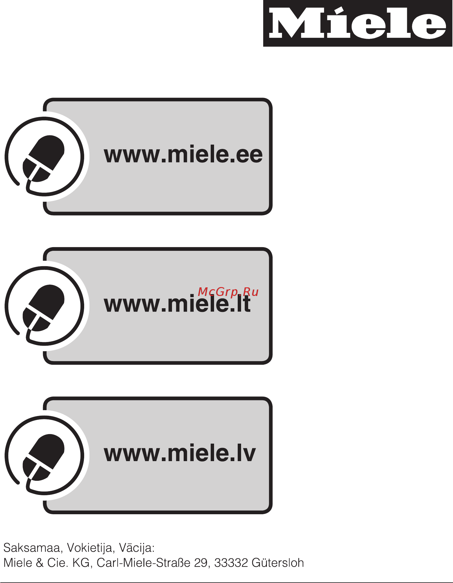 Miele S6330 Power Compact Gr Grey [28/33] Míele