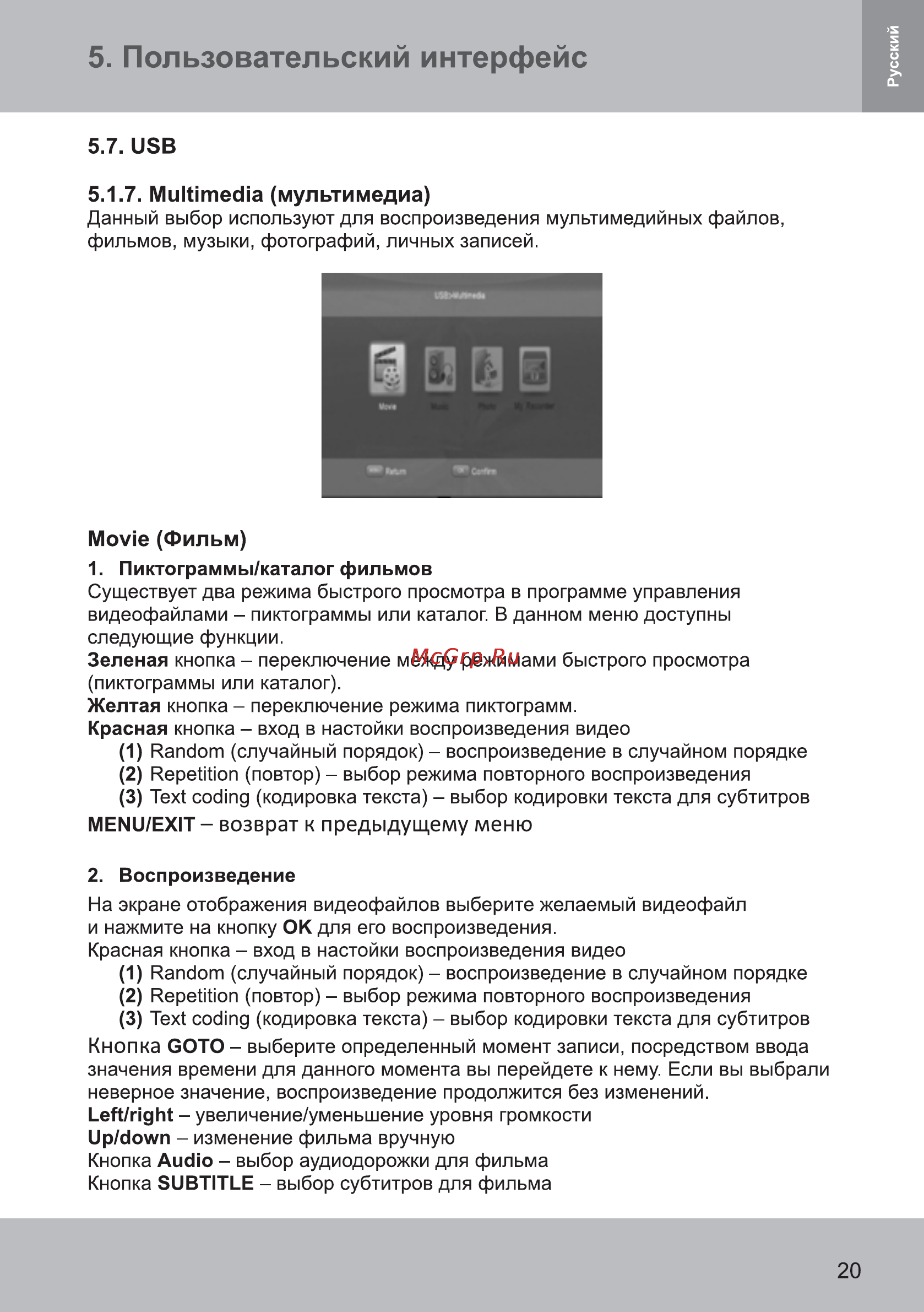 Sencor SDB 4002M4 [21/32] Пользовательский интерфейс