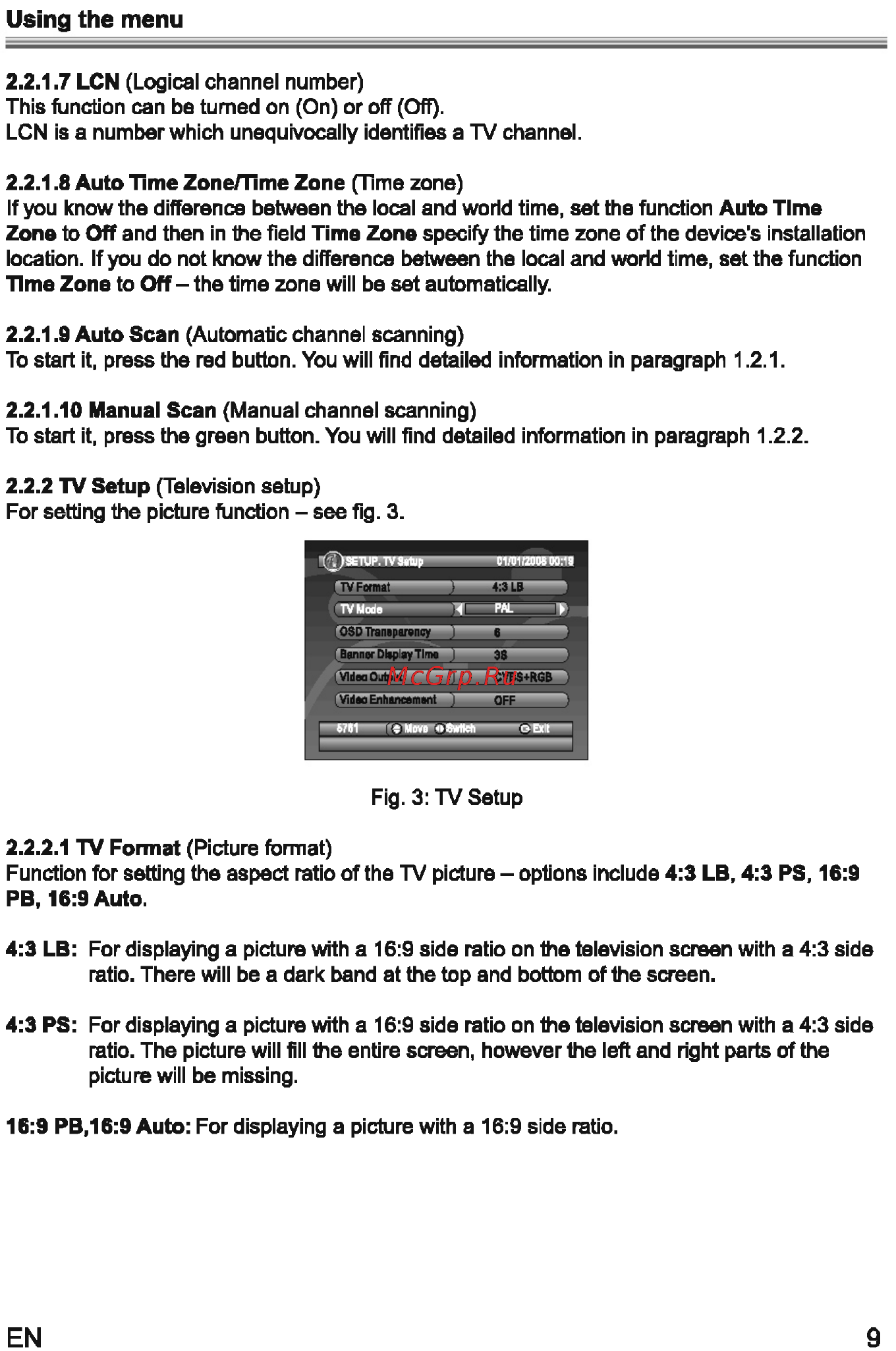 Sencor SDB 1016T [13/28] Using the menu