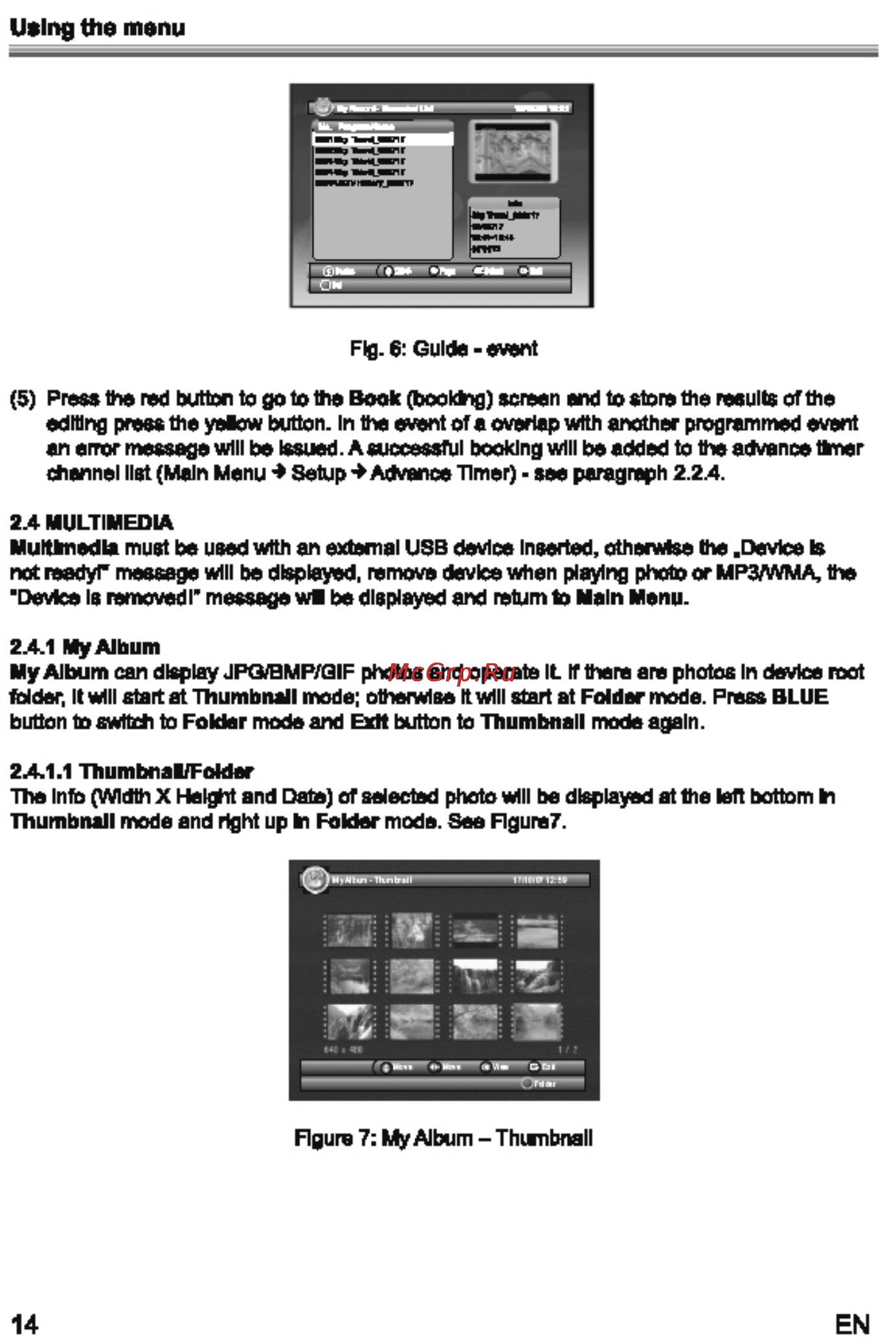 Sencor SDB 1016T [18/28] Using the menu