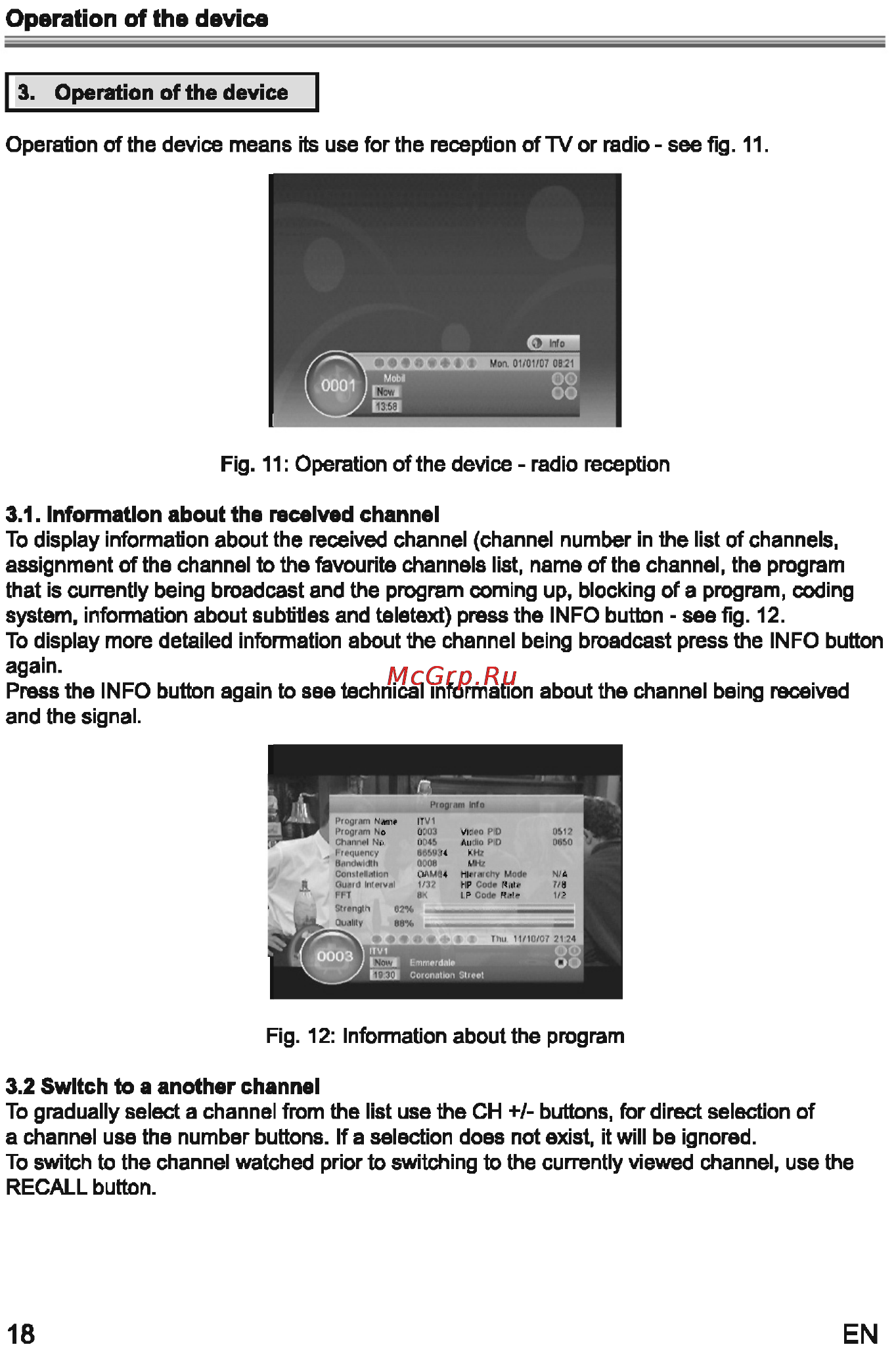 Sencor SDB 1016T [22/28] Operation of the device