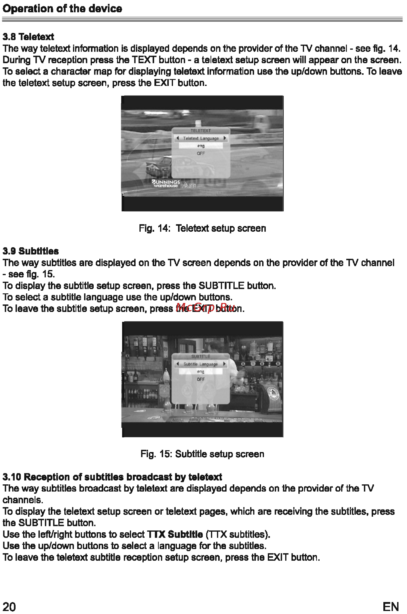 Sencor SDB 1016T [24/28] Operation of the device