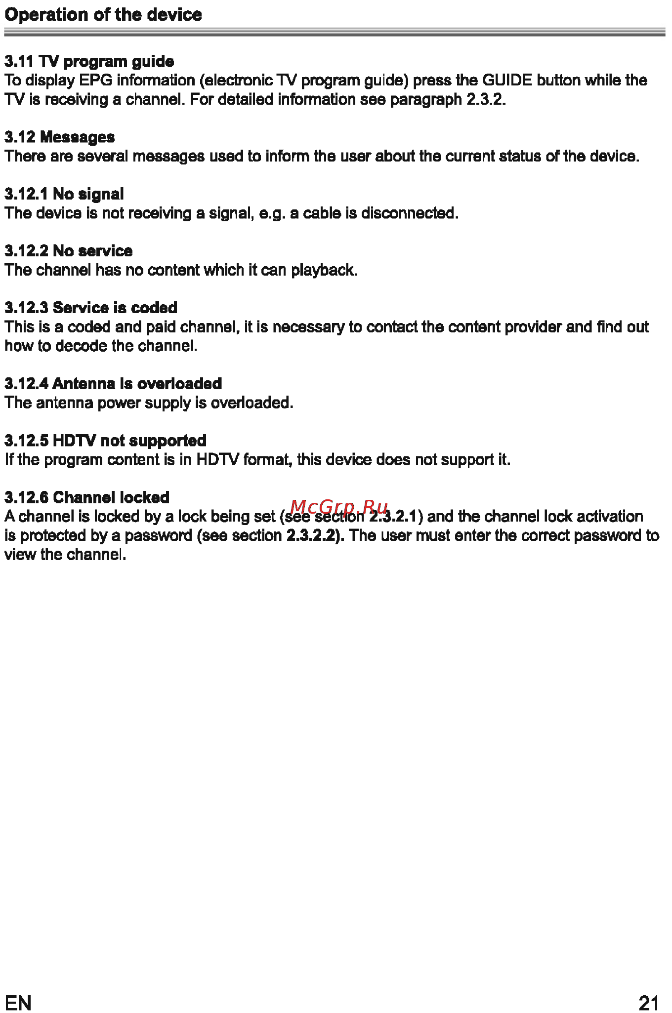 Sencor SDB 1016T [25/28] Operation of the device