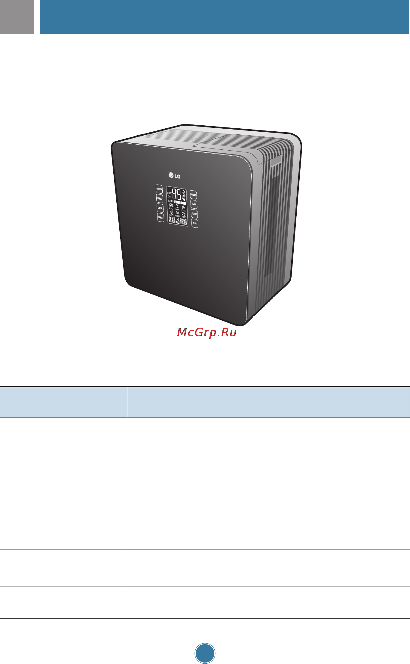 LG WBS040BP [23/24] Технические характеристики