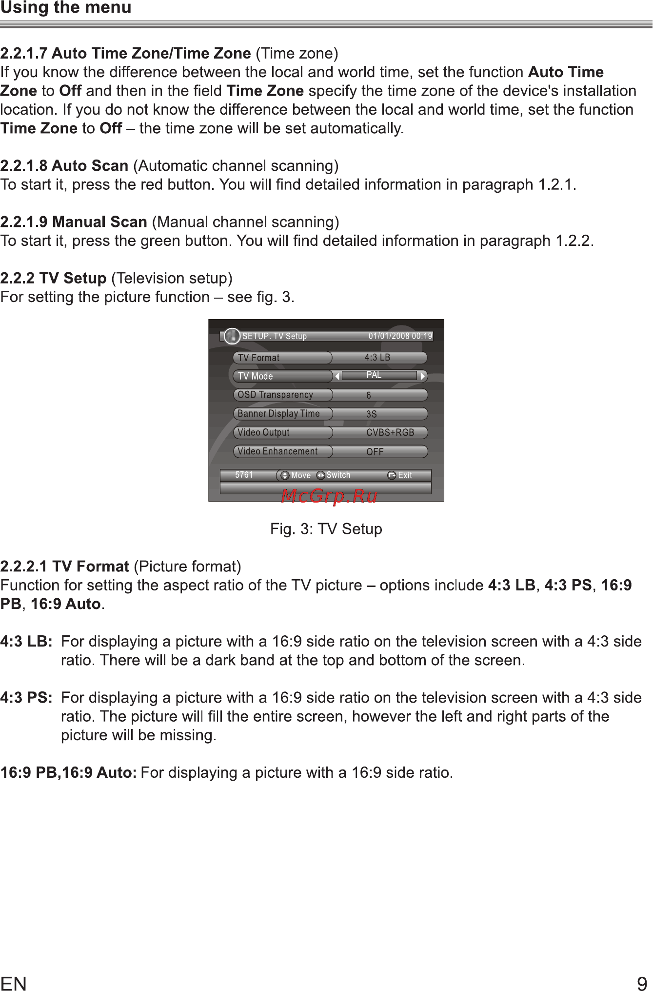 Sencor SDB 1007T [13/29] Using the menu