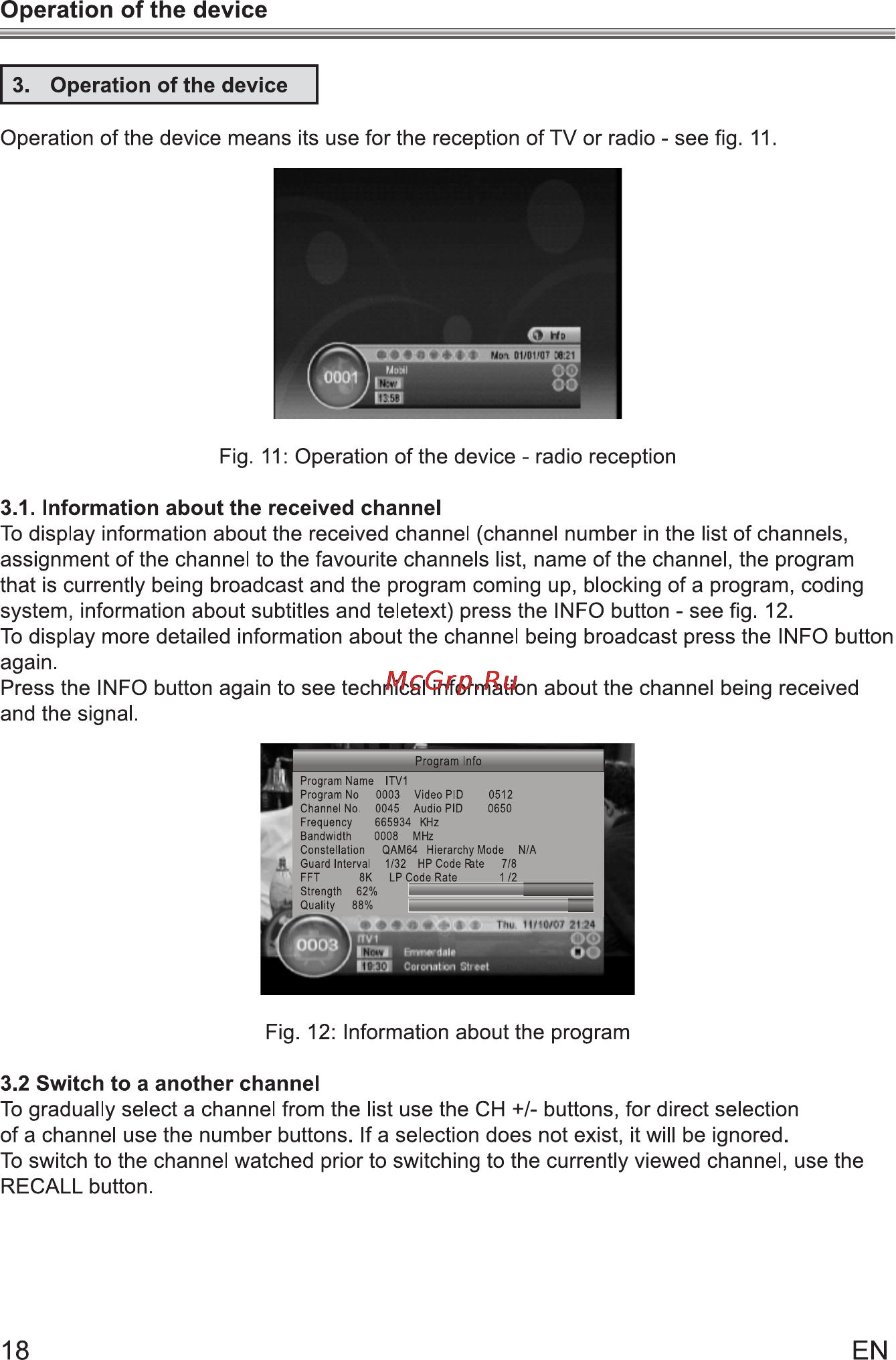 Sencor SDB 1007T [22/29] Operation of the device
