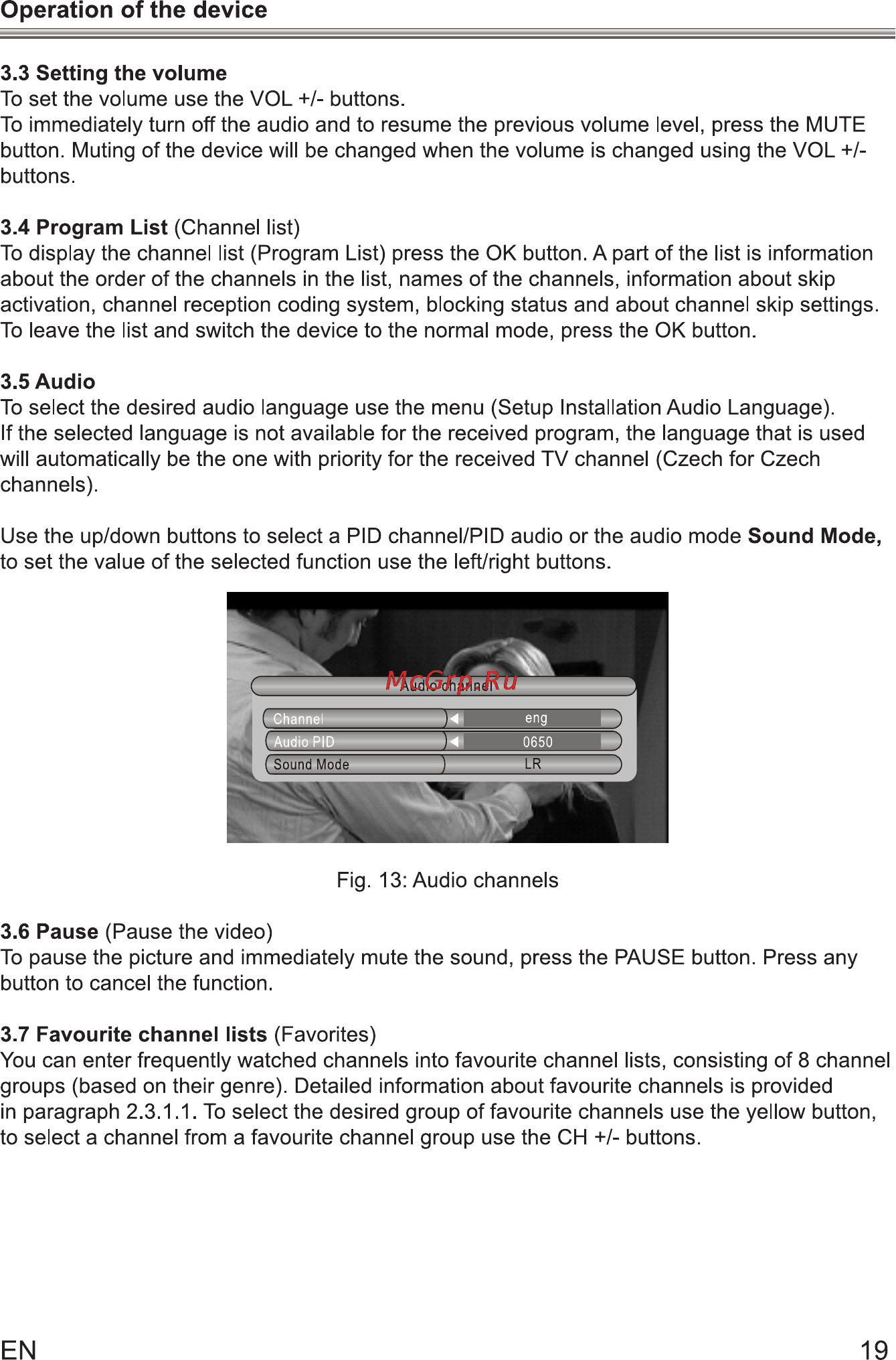 Sencor SDB 1007T [23/29] Operation of the device