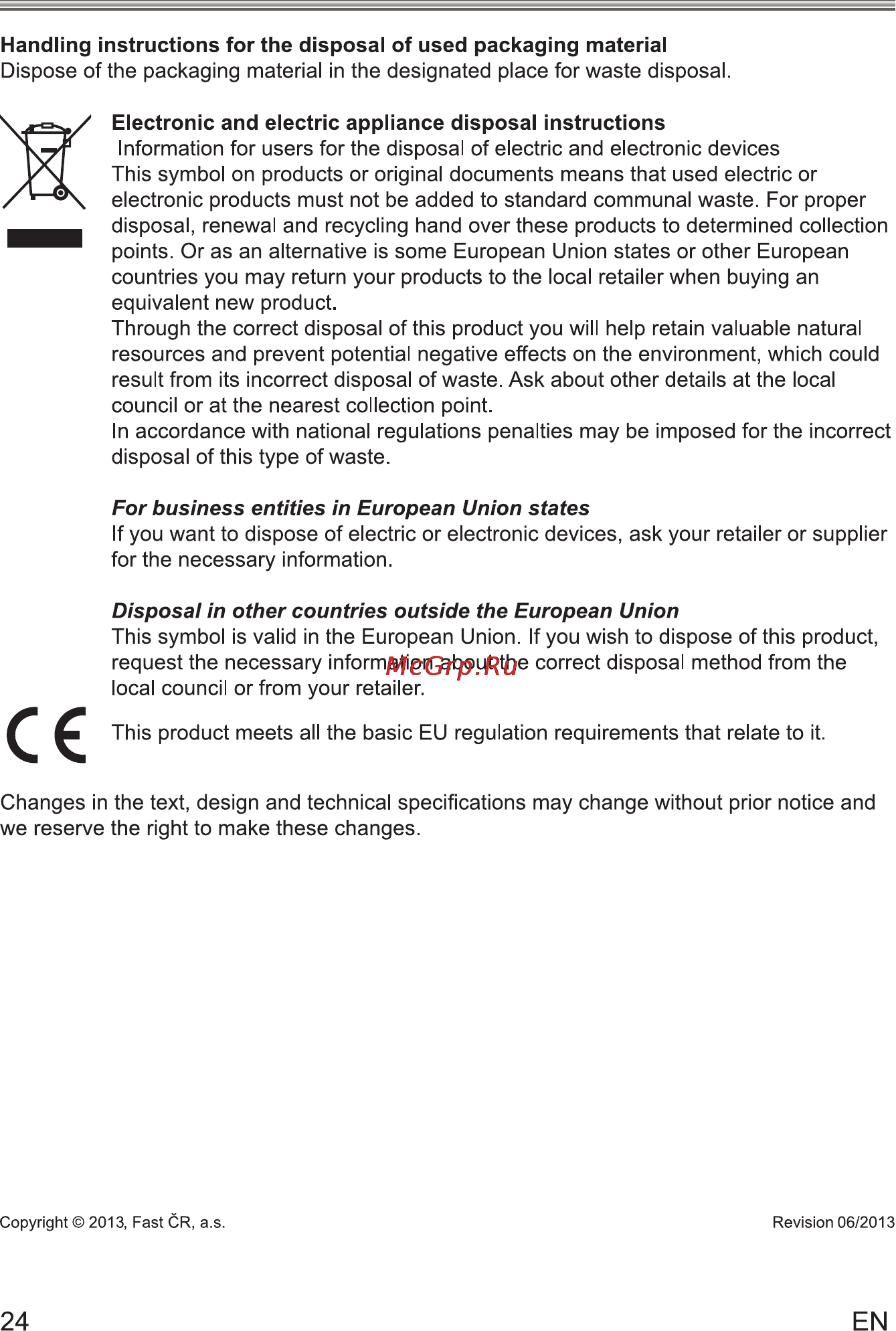Sencor SDB 1007T [28/29] Disposal in other countries outside the european union