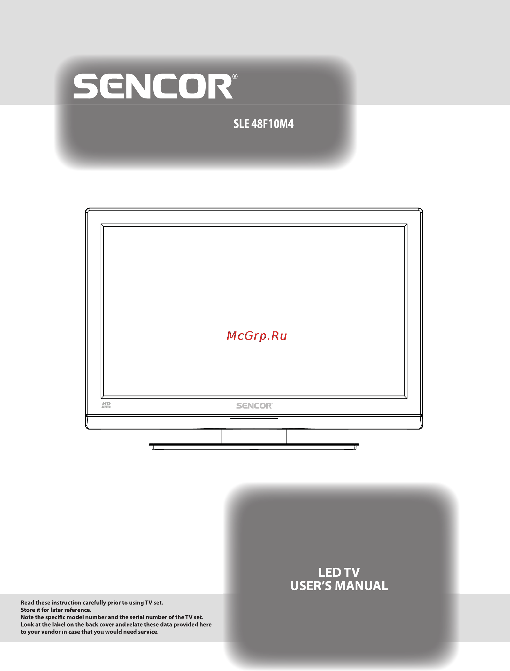 Sencor SLE 48F10M4 Инструкция по эксплуатации онлайн