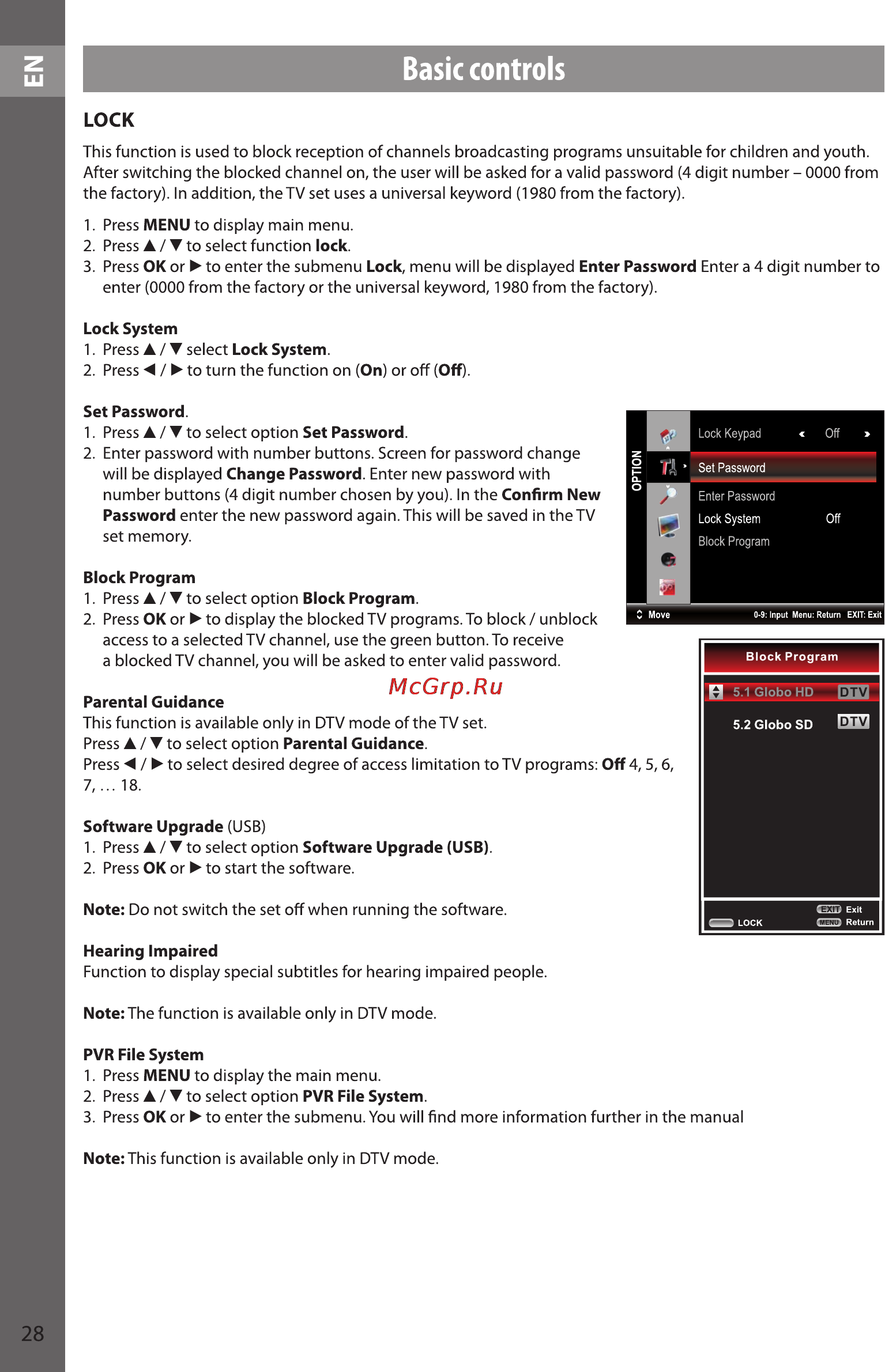 Sencor SLE 48F10M4 [28/48] Basic controls