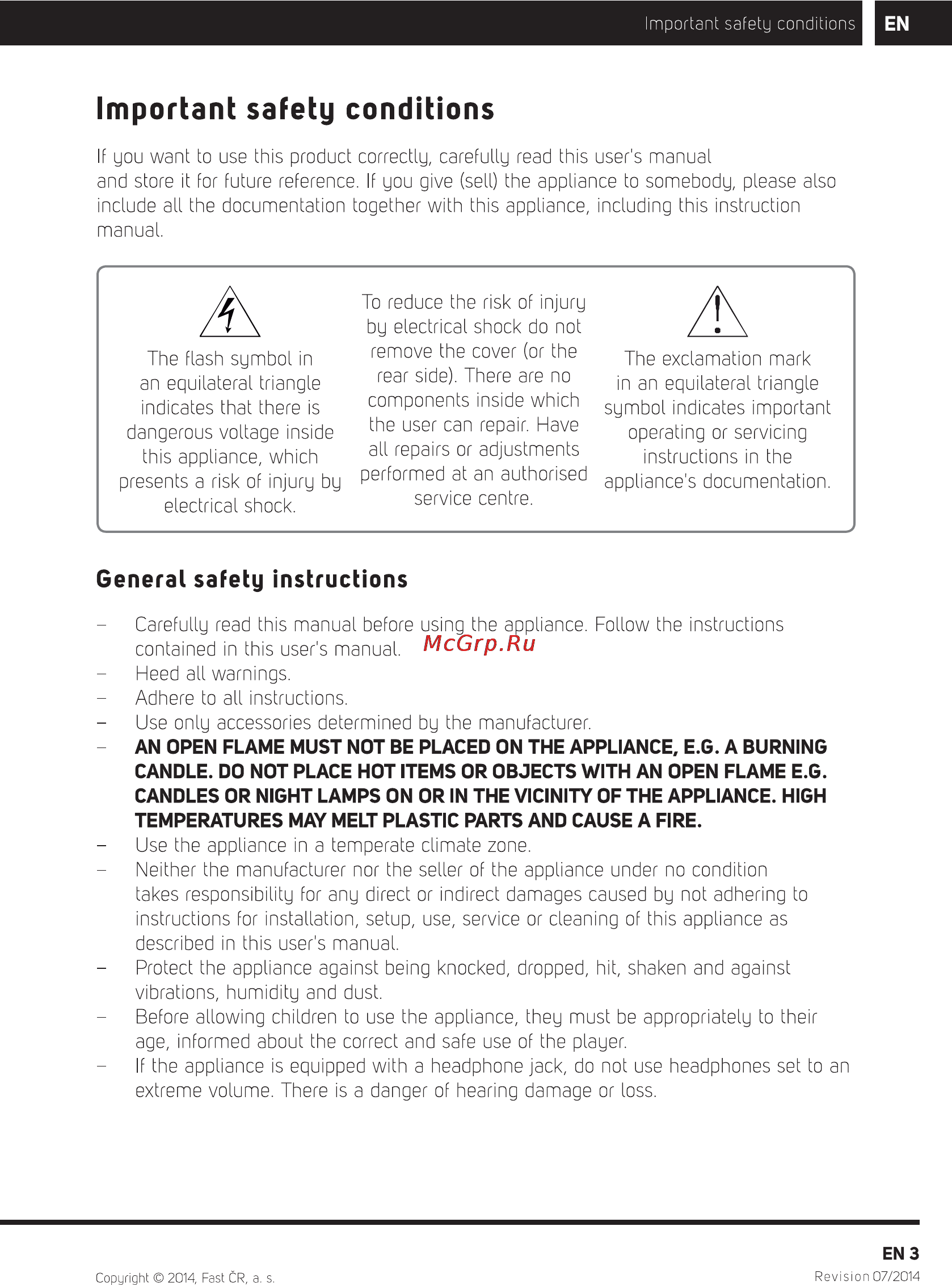 Sencor SLE 40F82M4 [5/52] Important safety conditions