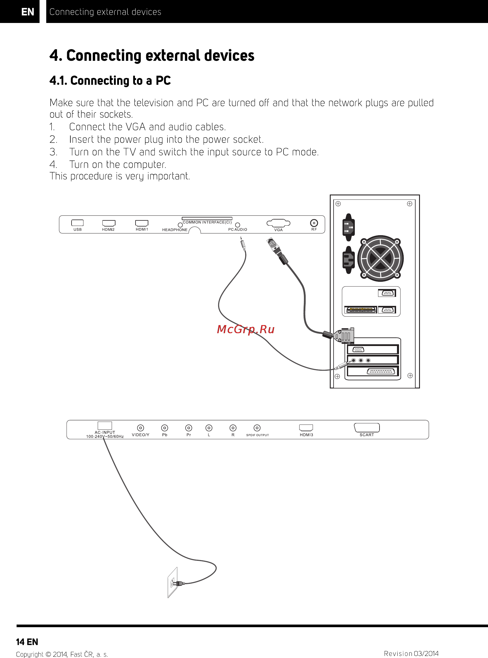 Sencor SLE 40F55M4 [16/36] Connecting external devices