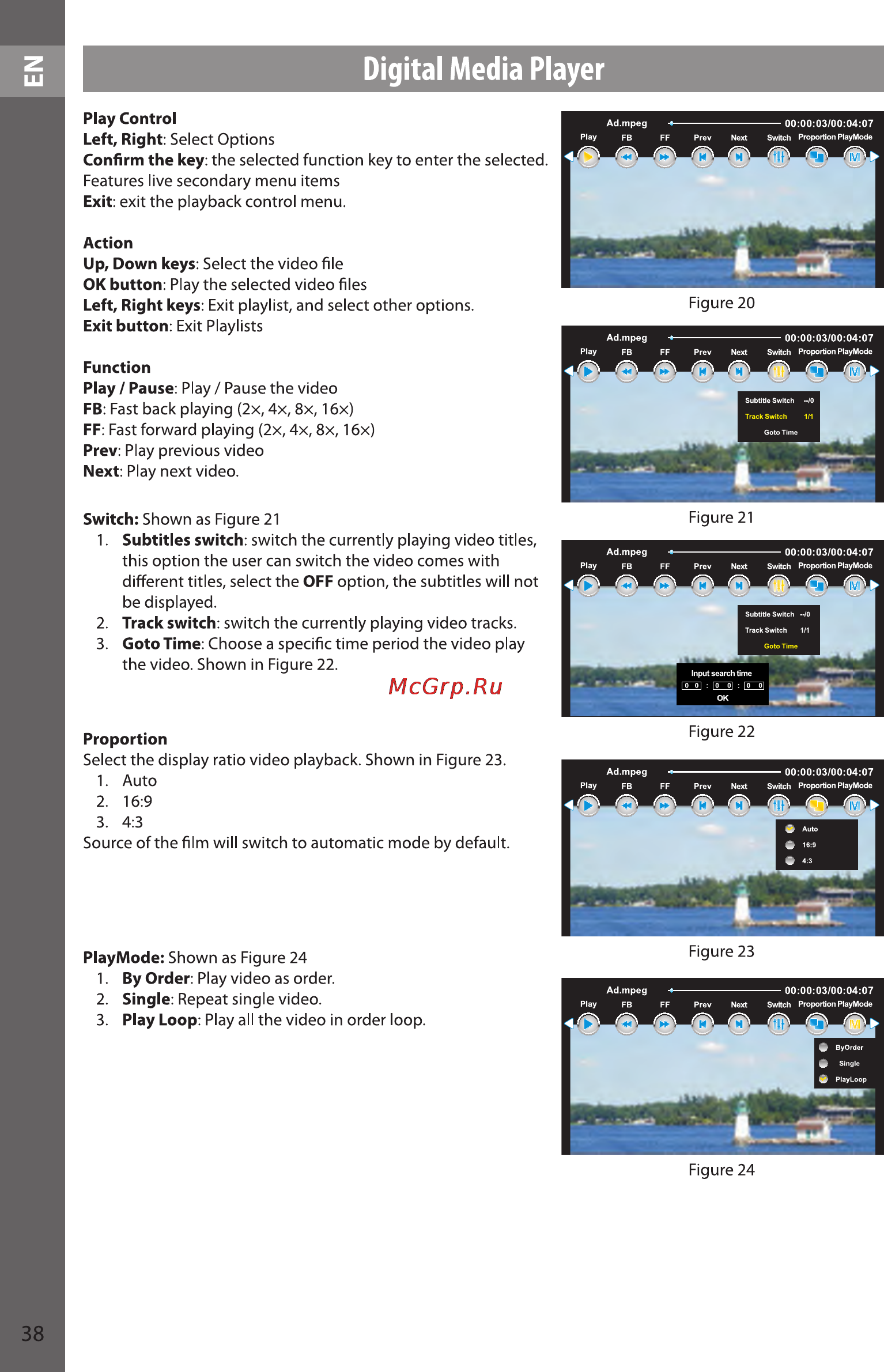 Sencor SLE 39F52M4 [38/49] Digital media player