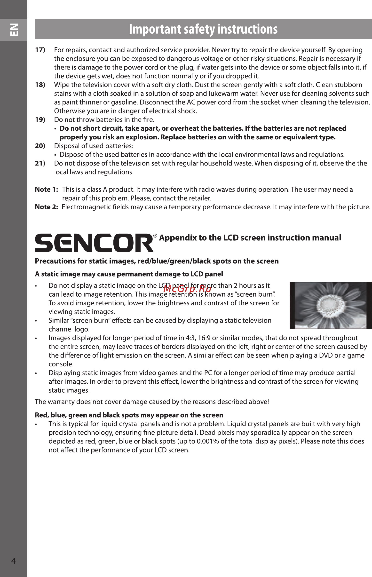 Sencor SLE 39F52M4 [4/49] Sgncor
