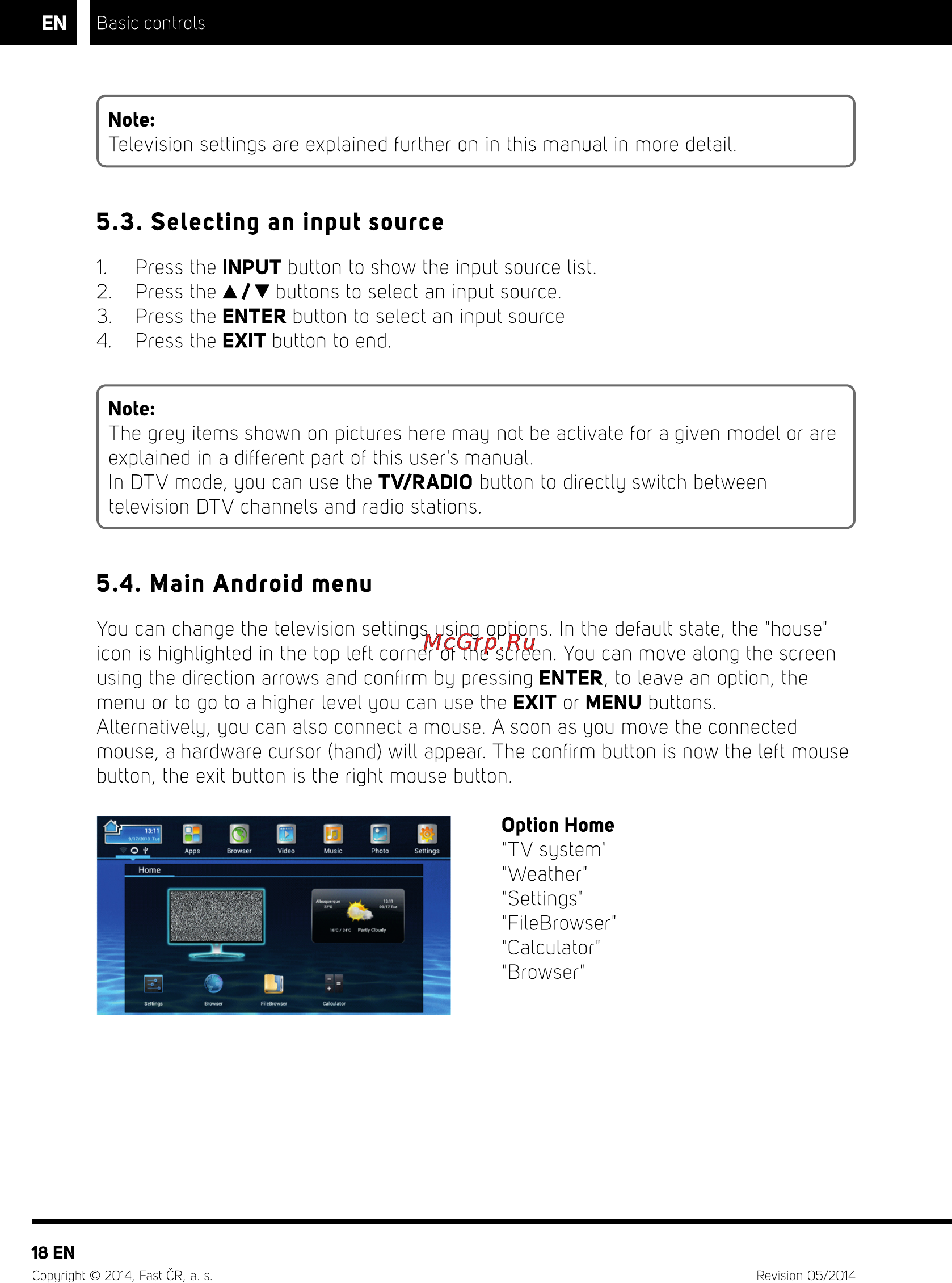 Sencor SLE 39A1000M4 [20/50] Selecting an input source