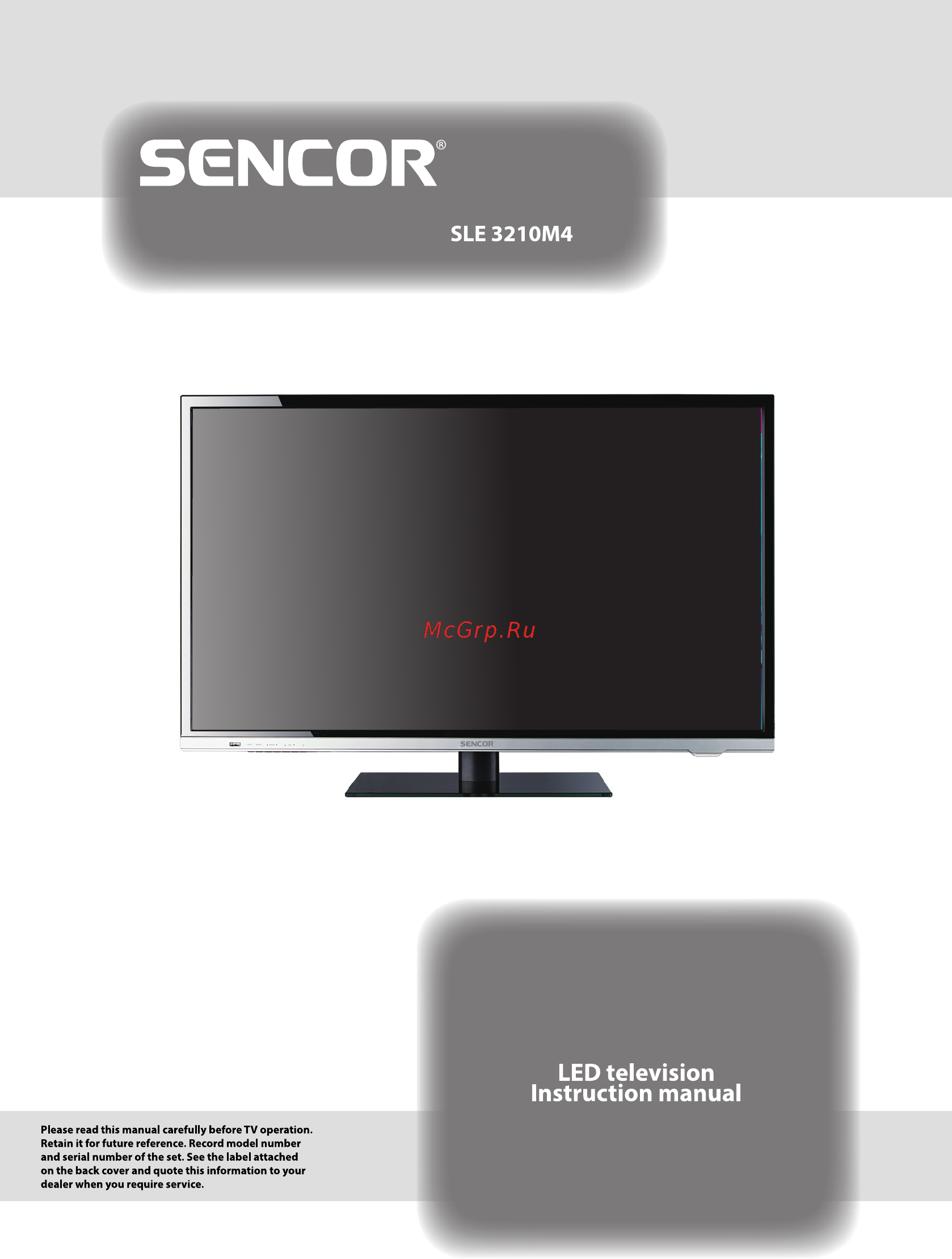 Sencor SLE 3210M4 SILVER Инструкция по эксплуатации онлайн