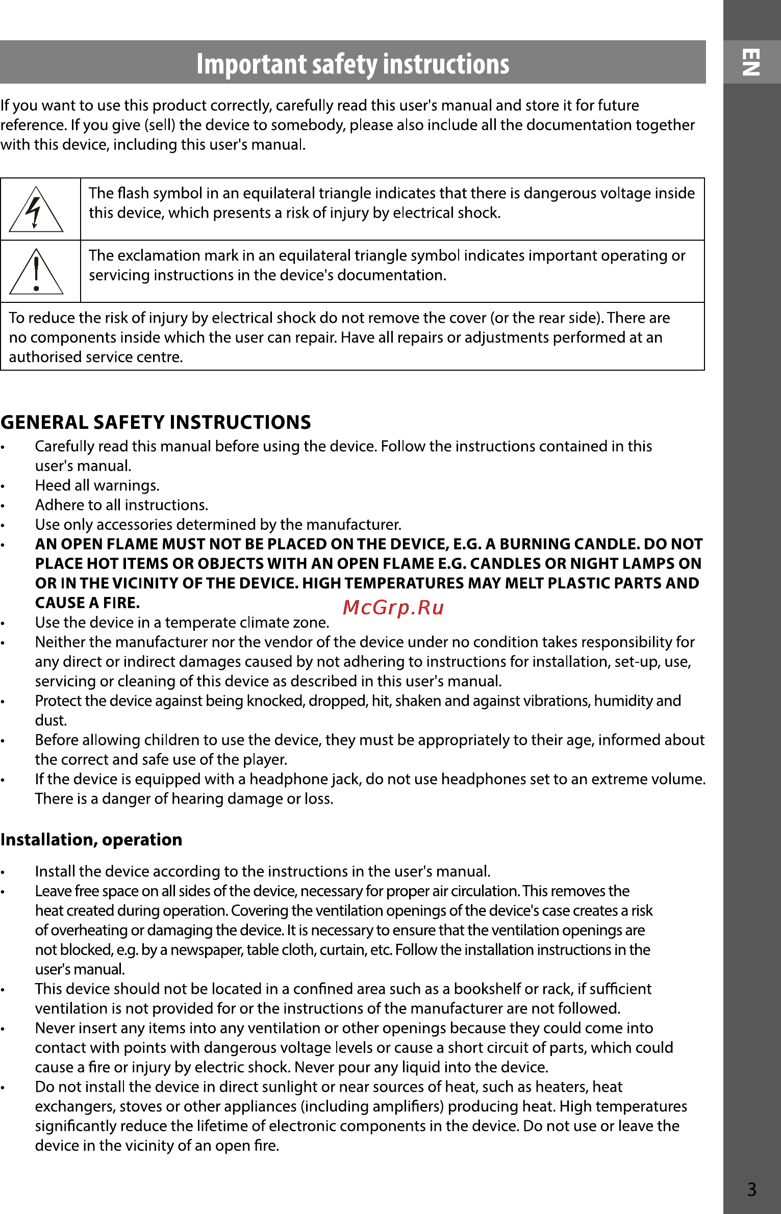 Sencor SLE 3210M4 SILVER [3/36] Important safety instructions