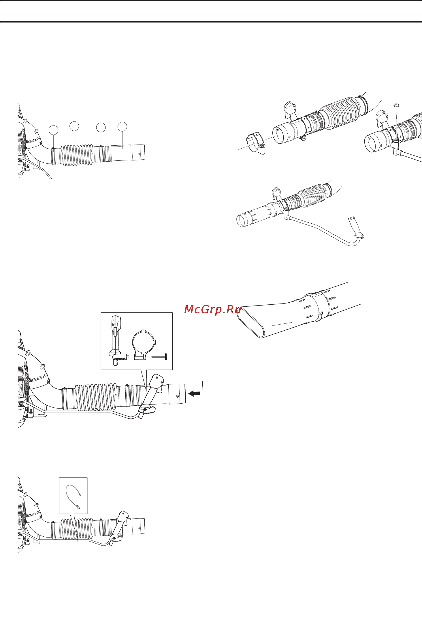 Husqvarna 580BTS [182/458] Blasrohr und bedienhebel montieren