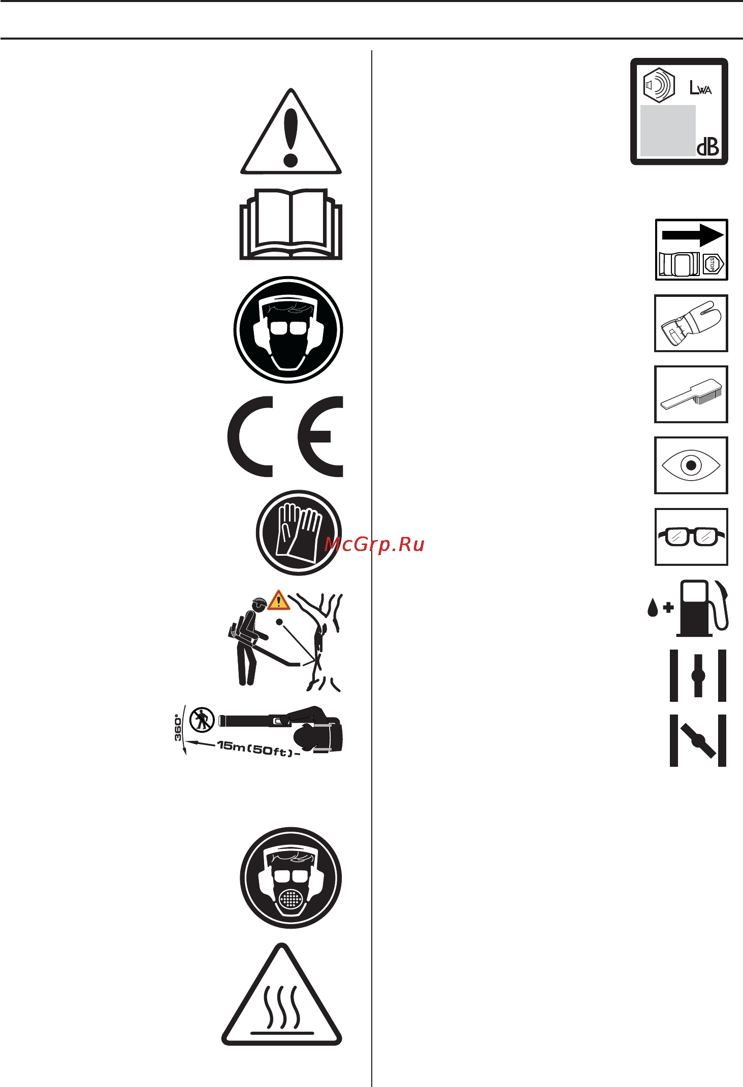Husqvarna 580BTS [2/458] Keytosymbols