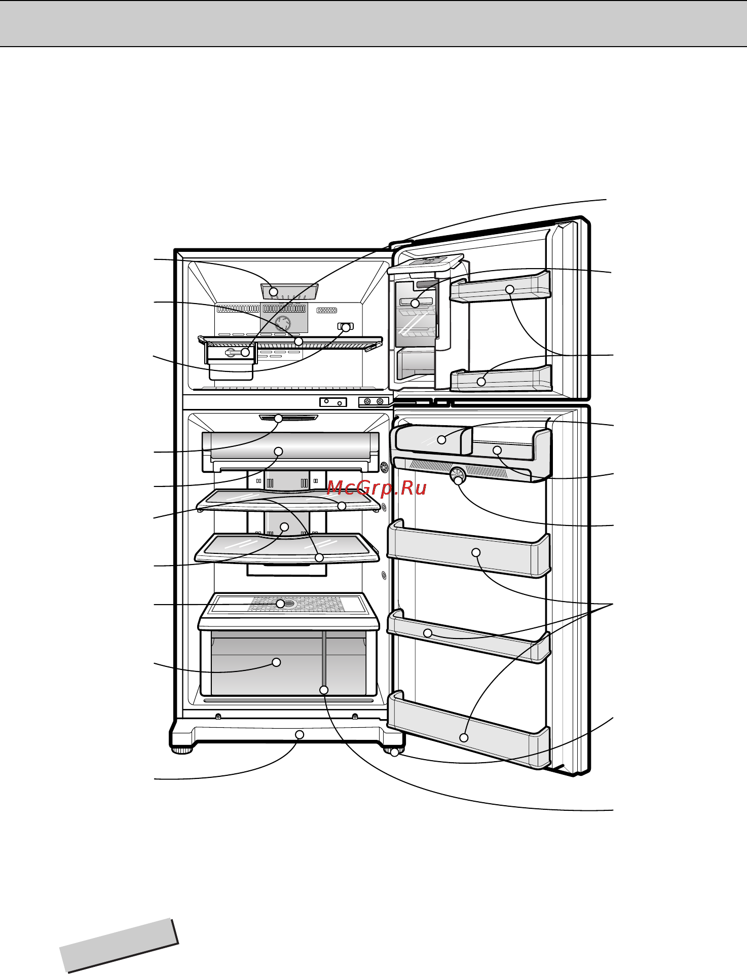 LG GN-M492YVQ [10/23] Основные части холодильника