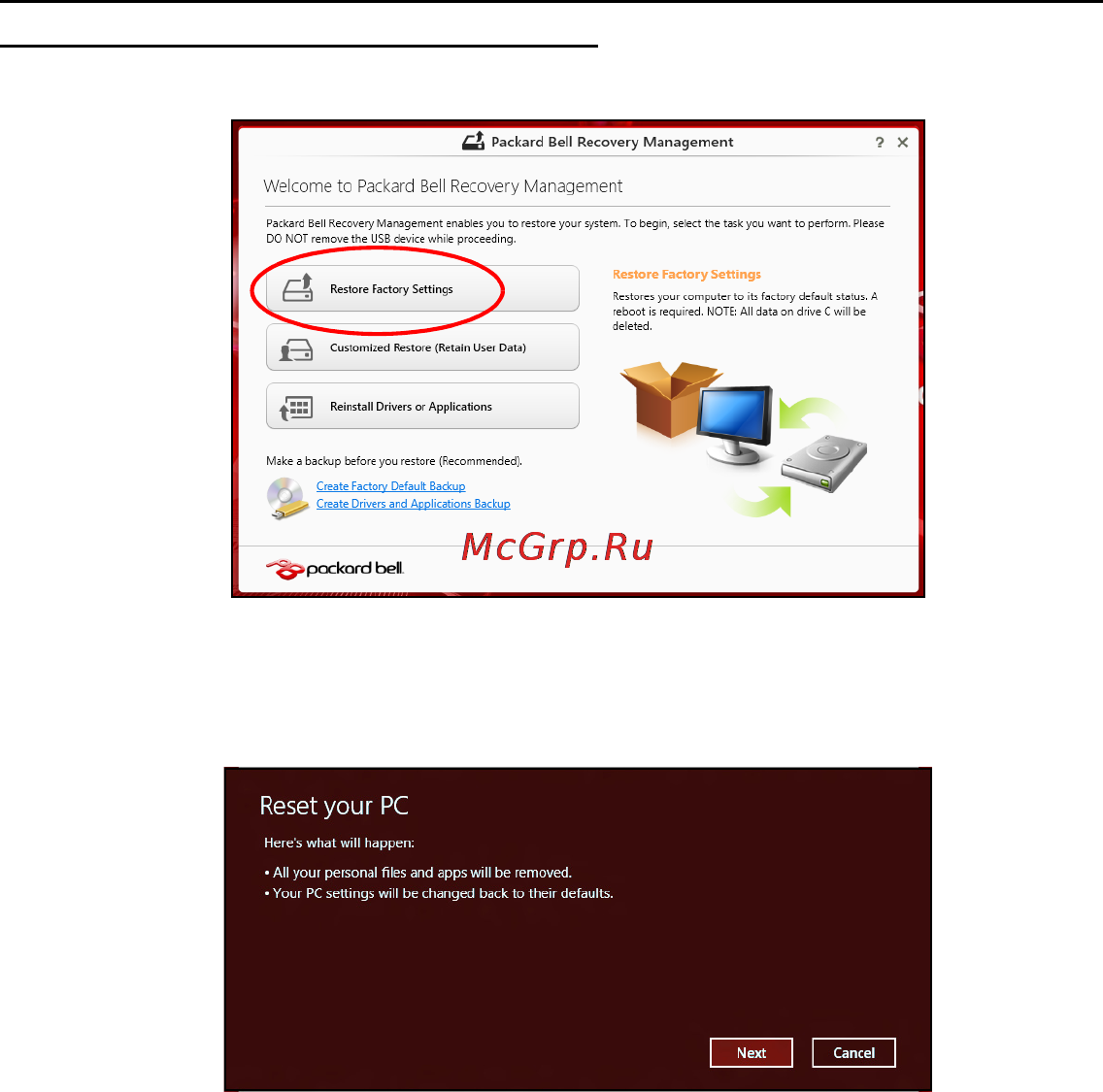 Packard Bell ENTE11HC-20204G50Mnks NX.C1YER.006 Инструкция по эксплуатации онлайн [85/131] 86804