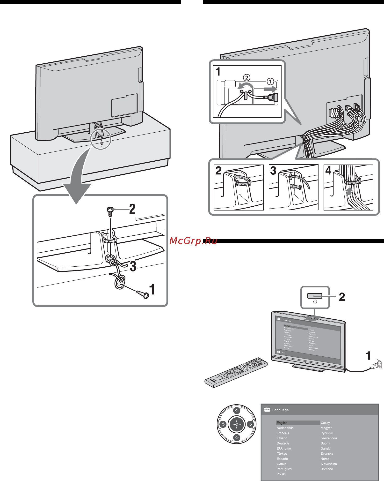 Sony BRAVIA KDL-52V4210 [158/280] Preventing the tv from toppling over