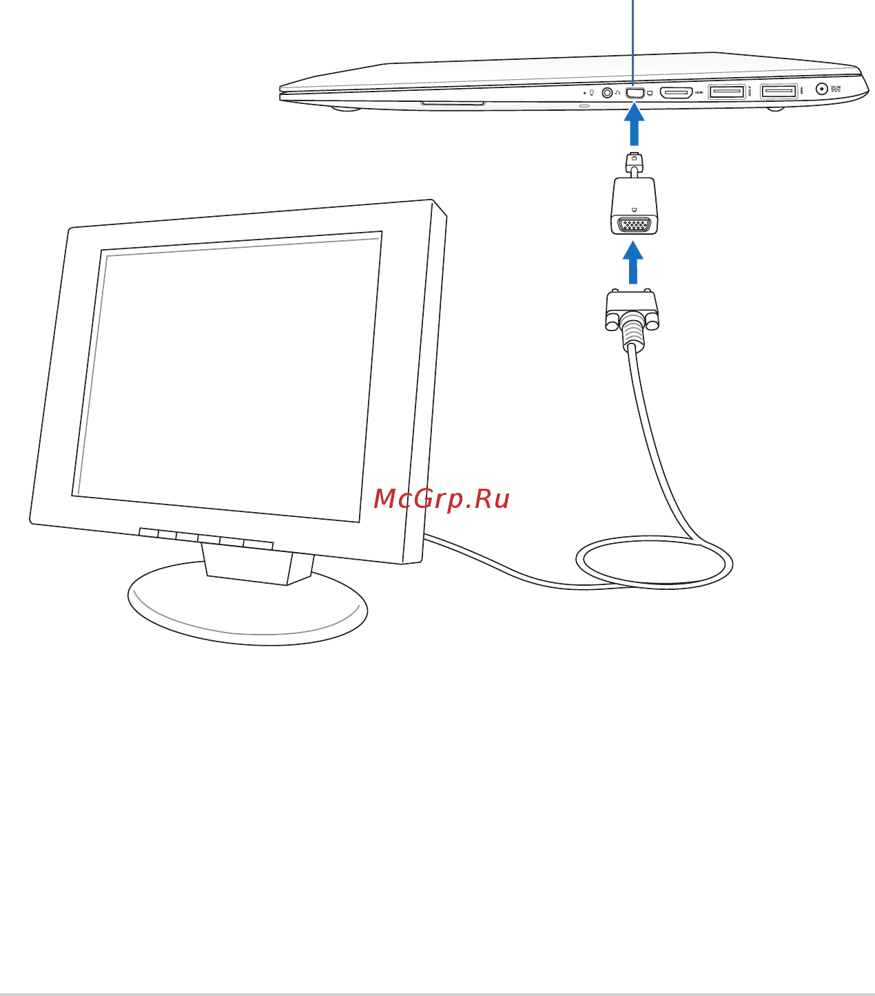 Asus U38DT-R3001H [18/96] Vga для подключения внешнего дисплея