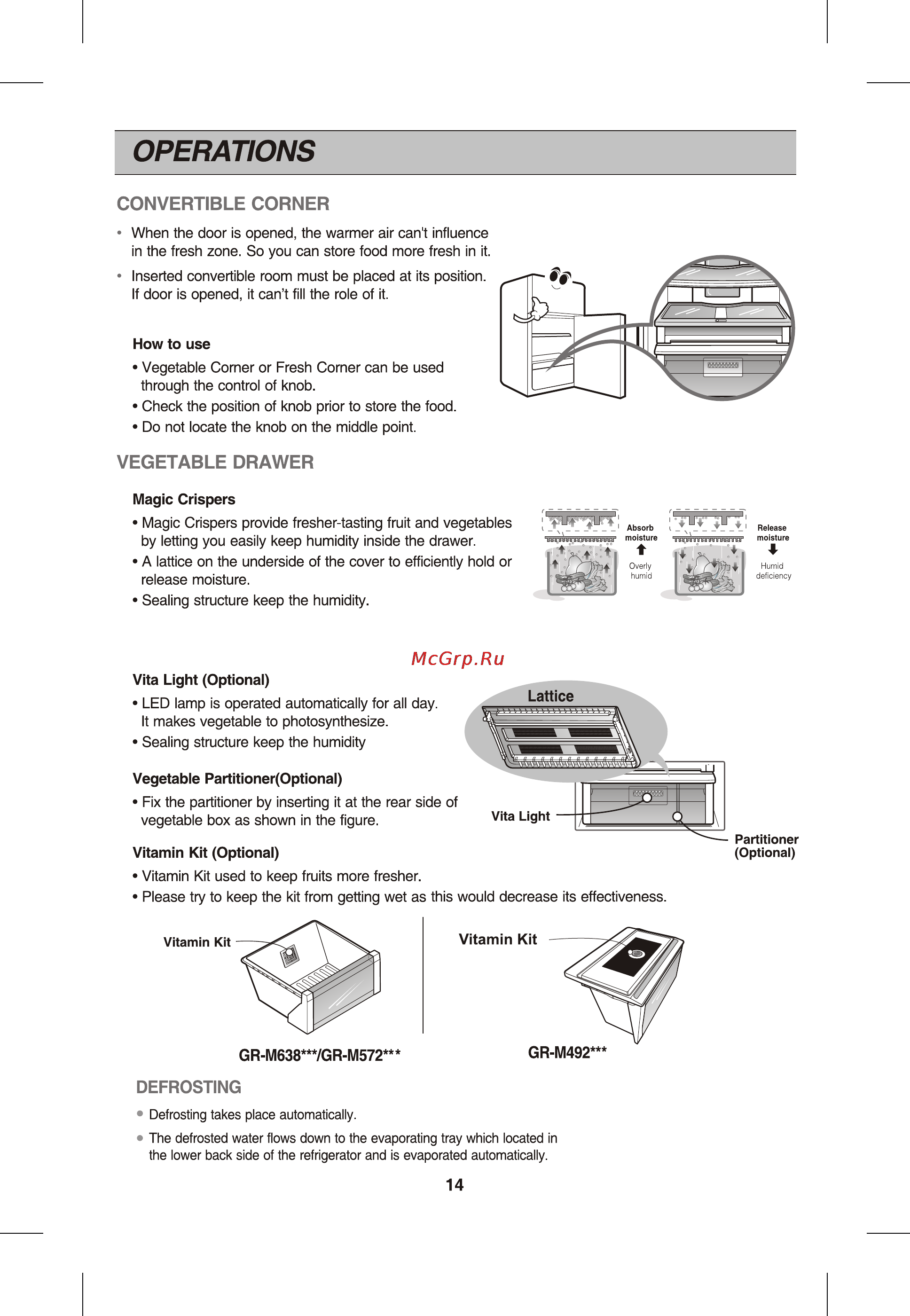 LG GR-B580YC [15/26] Operations