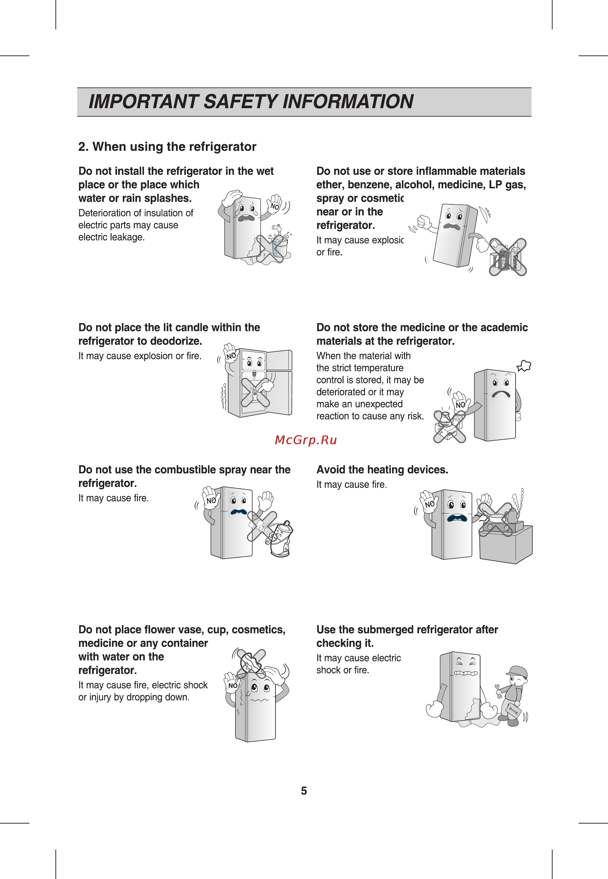 LG GR-M602YVQ [6/26] Important safety information