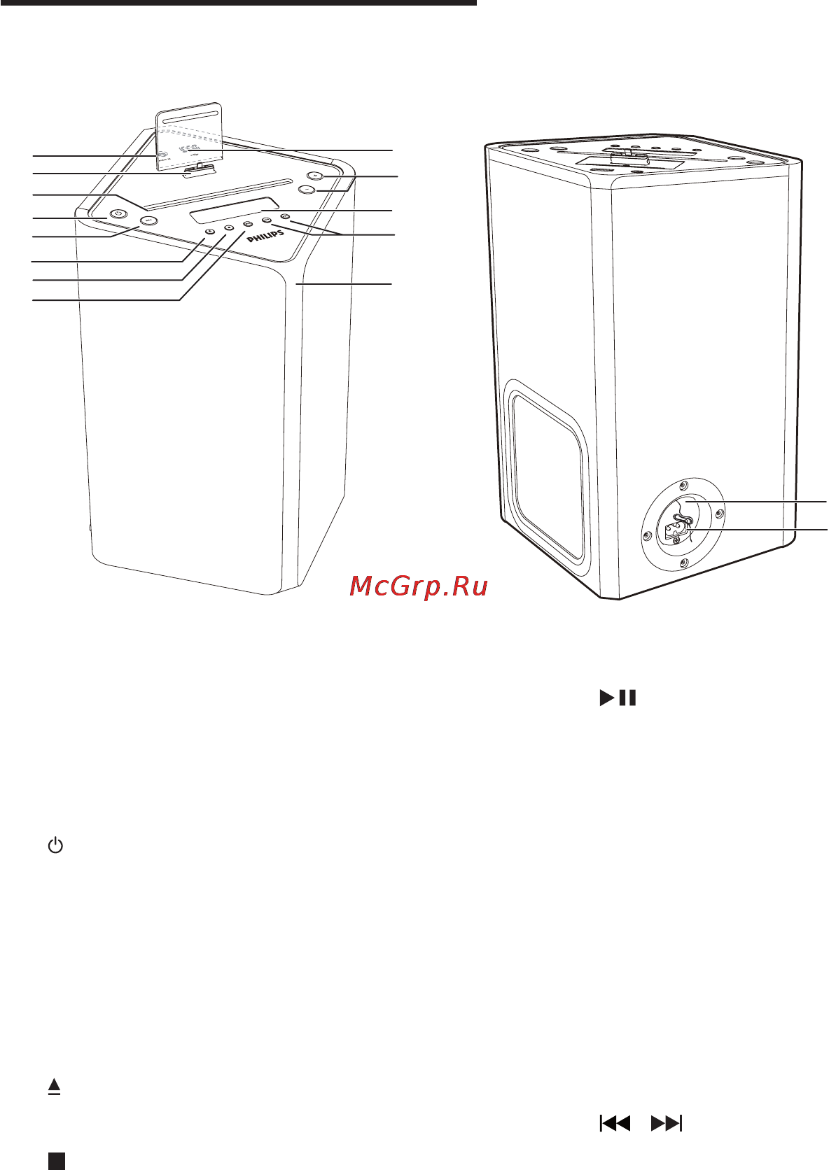 Philips DTM3155/12 [7/28] Описание основного устройства