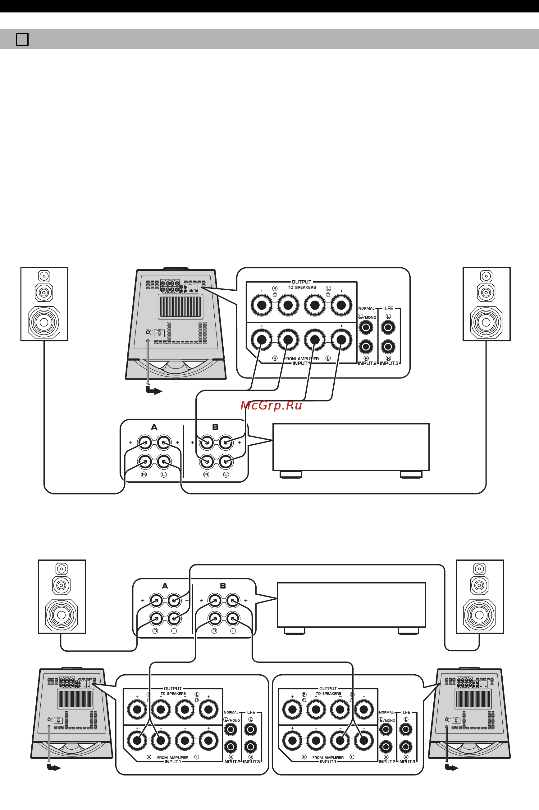 Yamaha NS-SW700 Piano White [102/148] Conexión a los terminales de salida de los altavoces del amplificador
