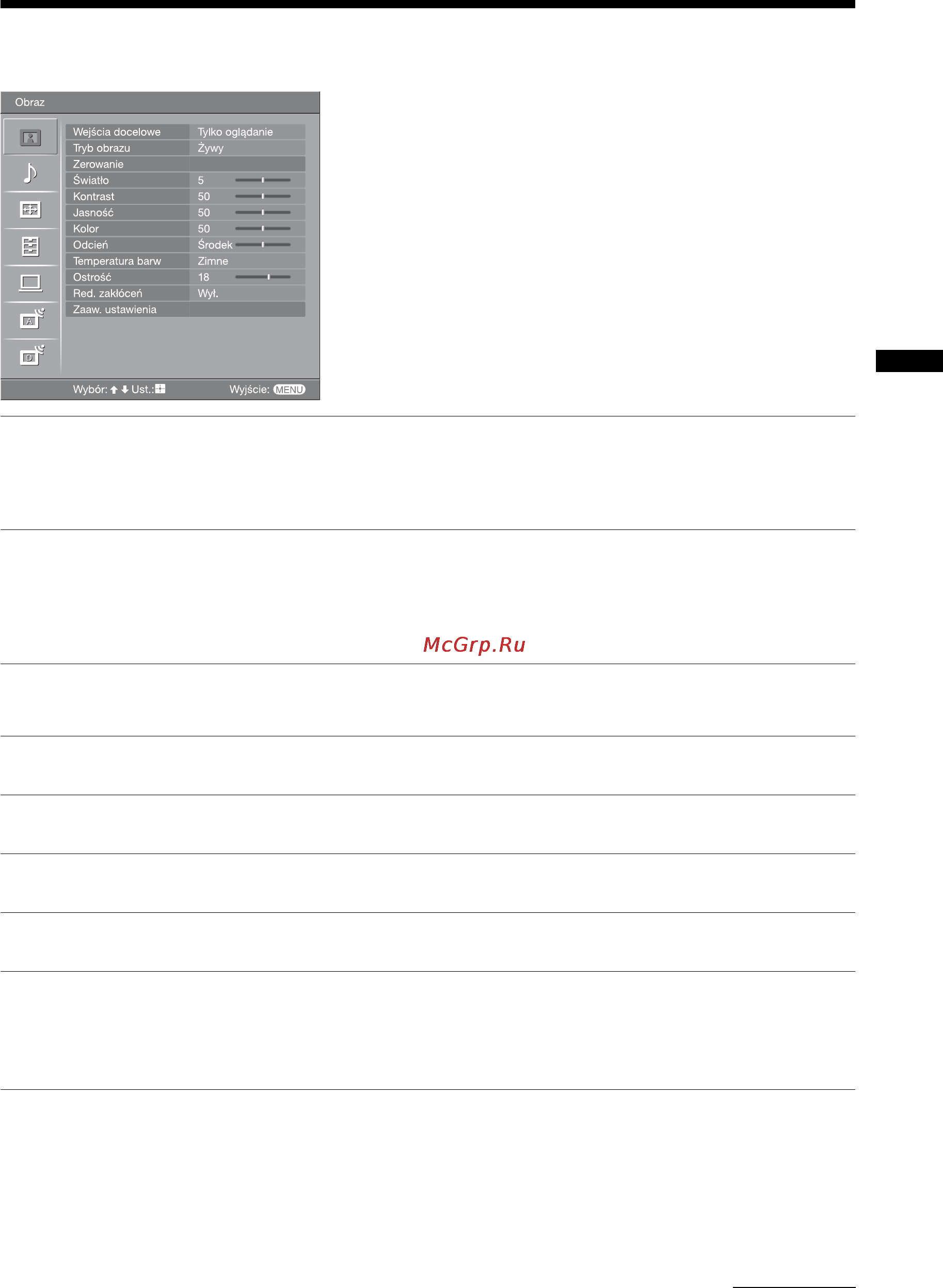 Sony BRAVIA KDL-40S2000 [107/131] Menu obrazu