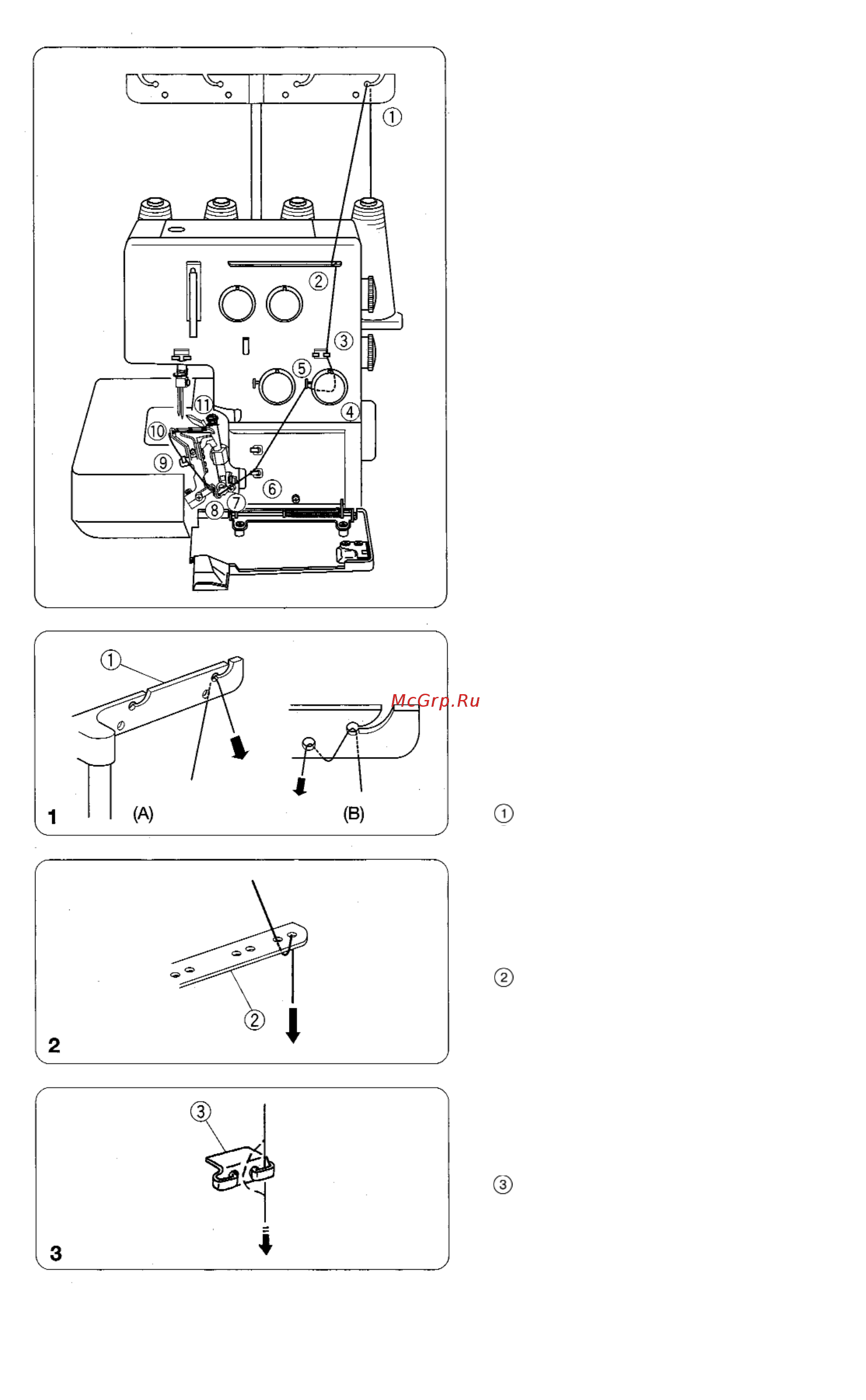 Janome MyLock 204 D [16/42] Заправка нижнего петлителя