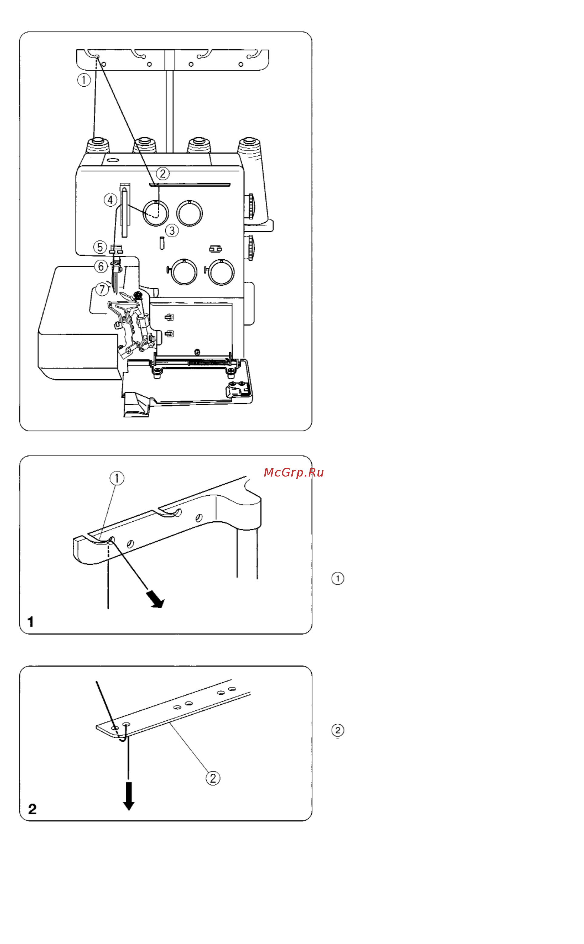 Janome MyLock 204 D [23/42] Заправка левой иглы