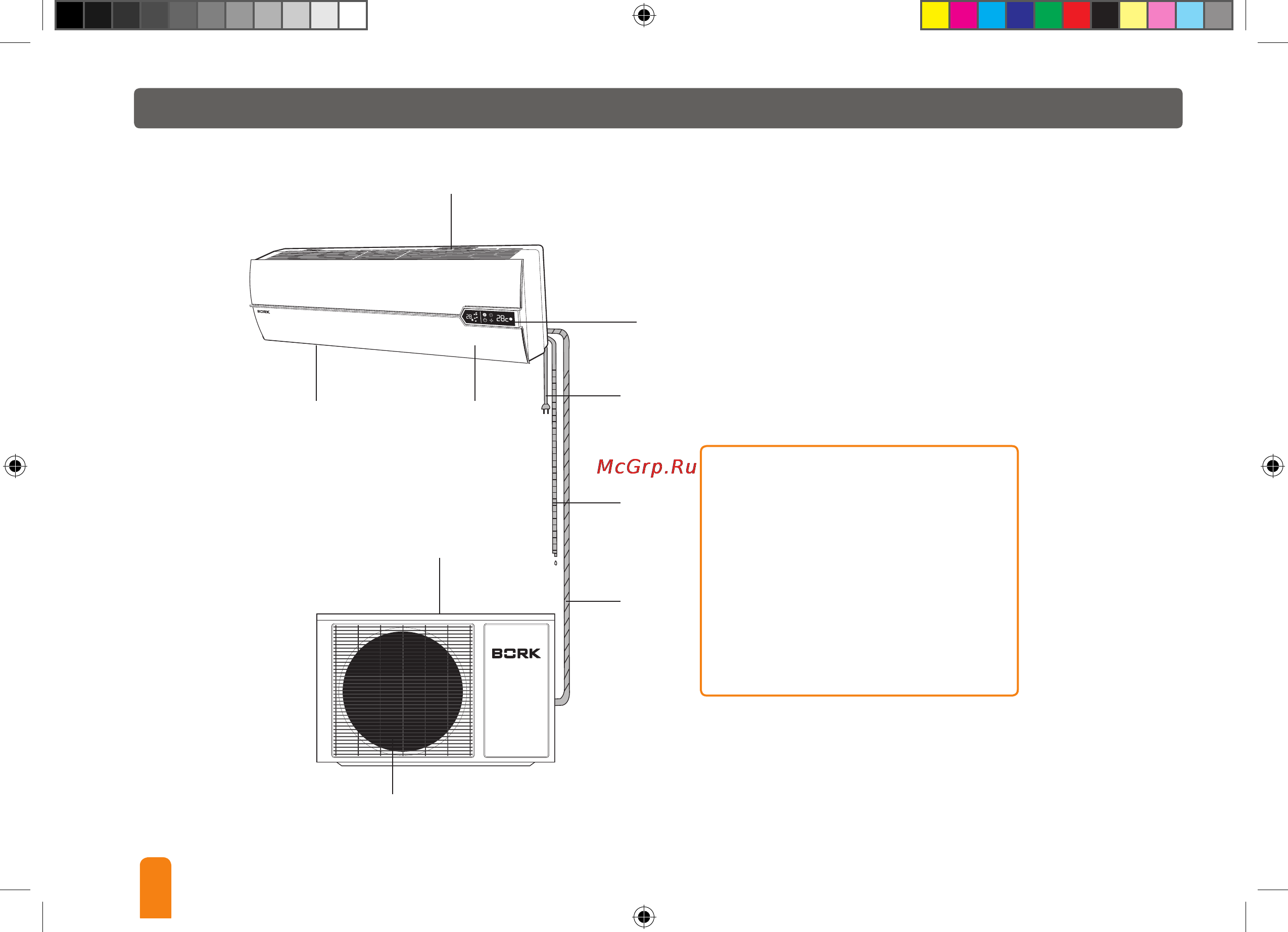 Bork AC SHR 3009 White [10/28] Внутренний блок
