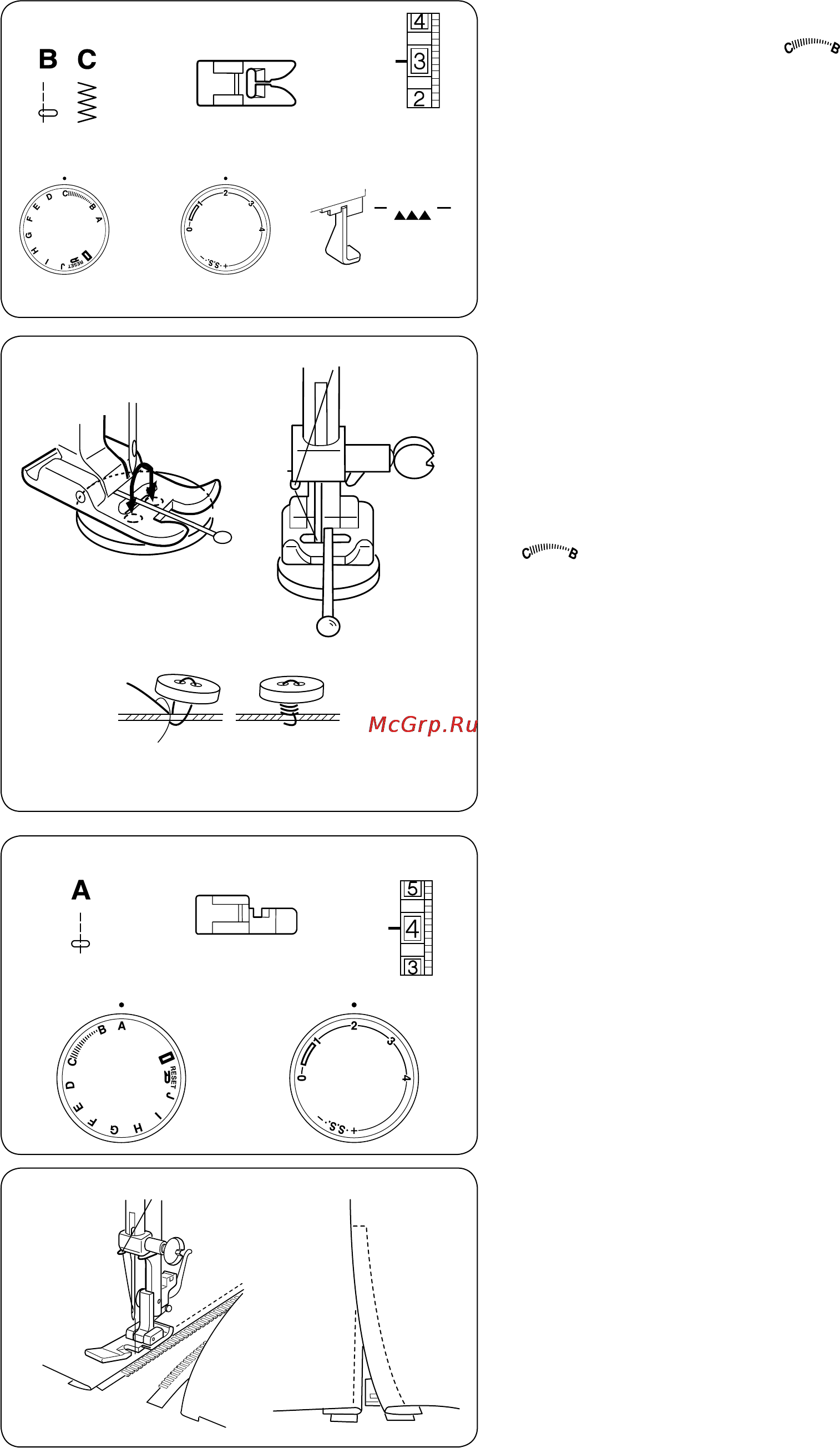 Janome Tip 712 [19/28] Пришивание молнии