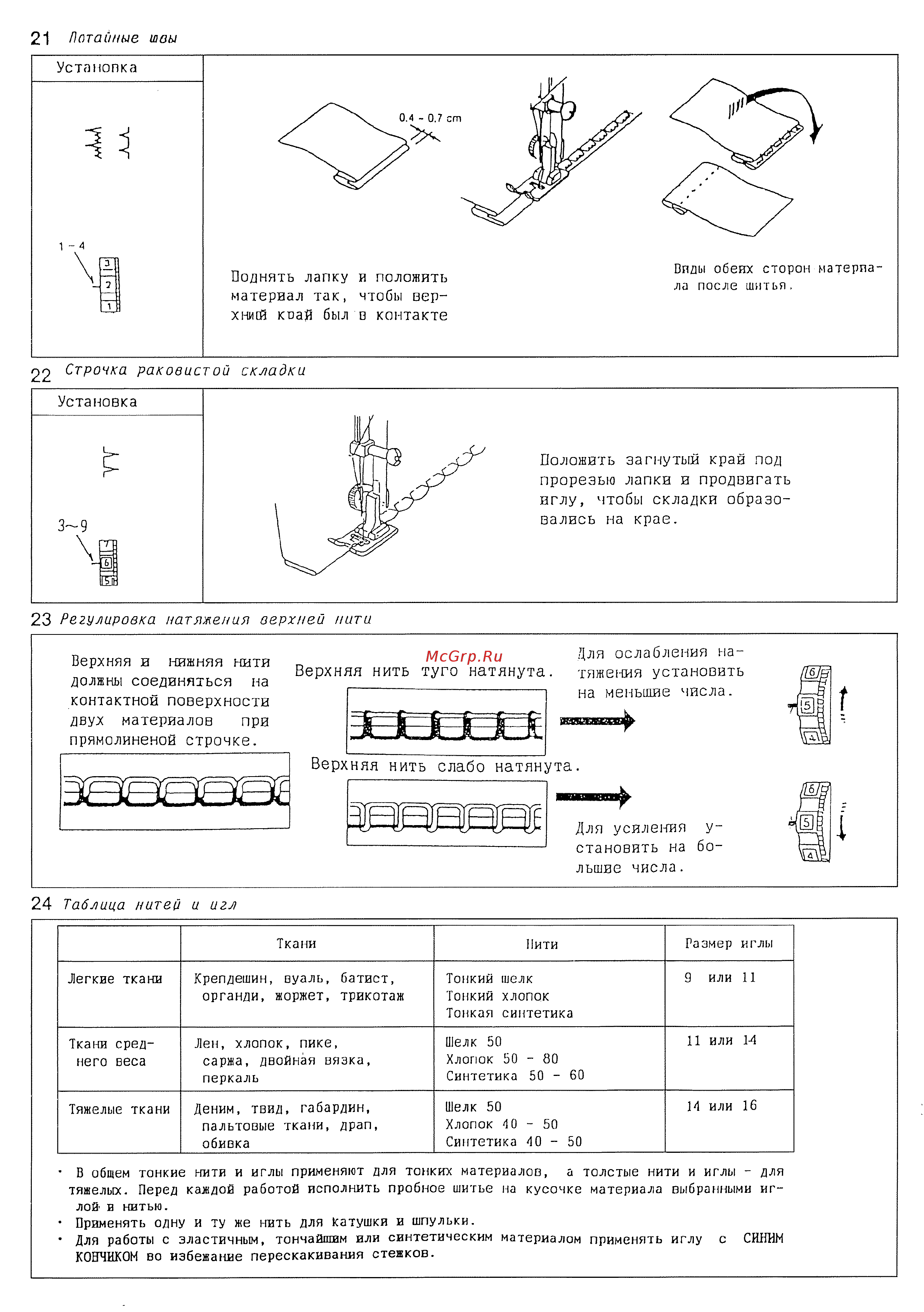 Janome Jem 639 [7/8] Потайные швы
