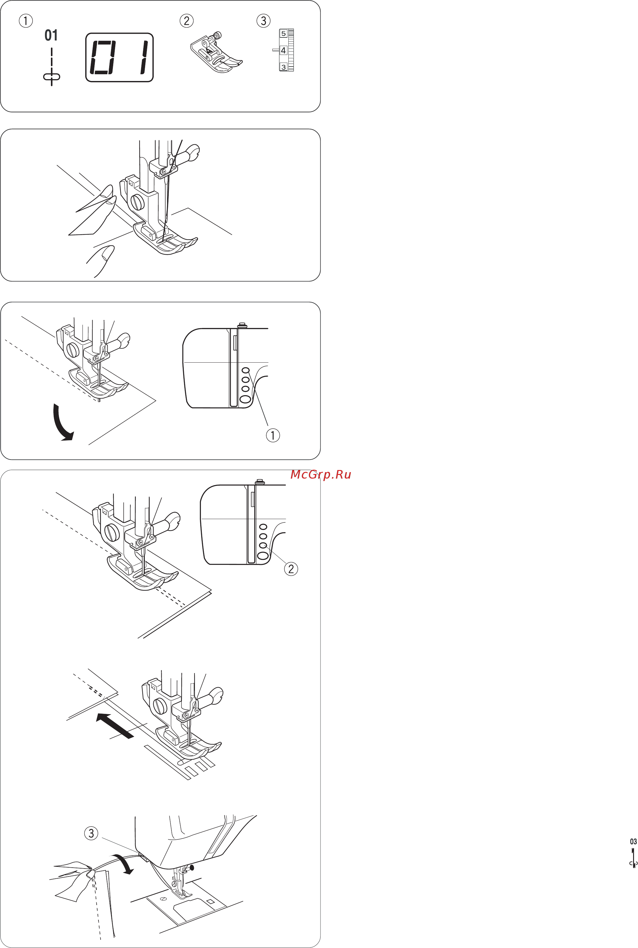 Janome MC 1530 [16/39] Основные швейные техники