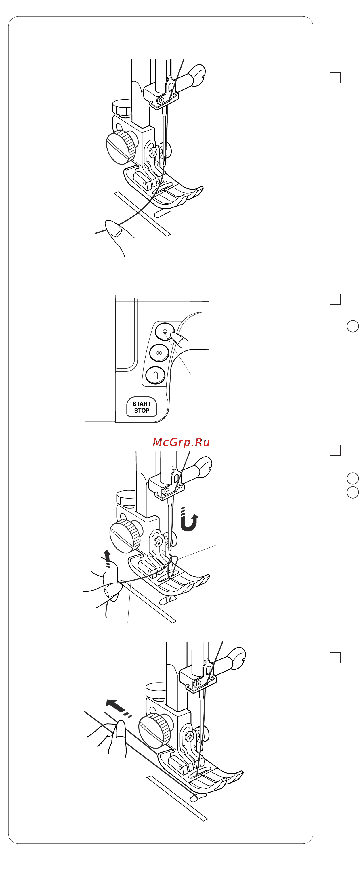 Janome MC 5200 [24/81] Вытягивание нижней нити