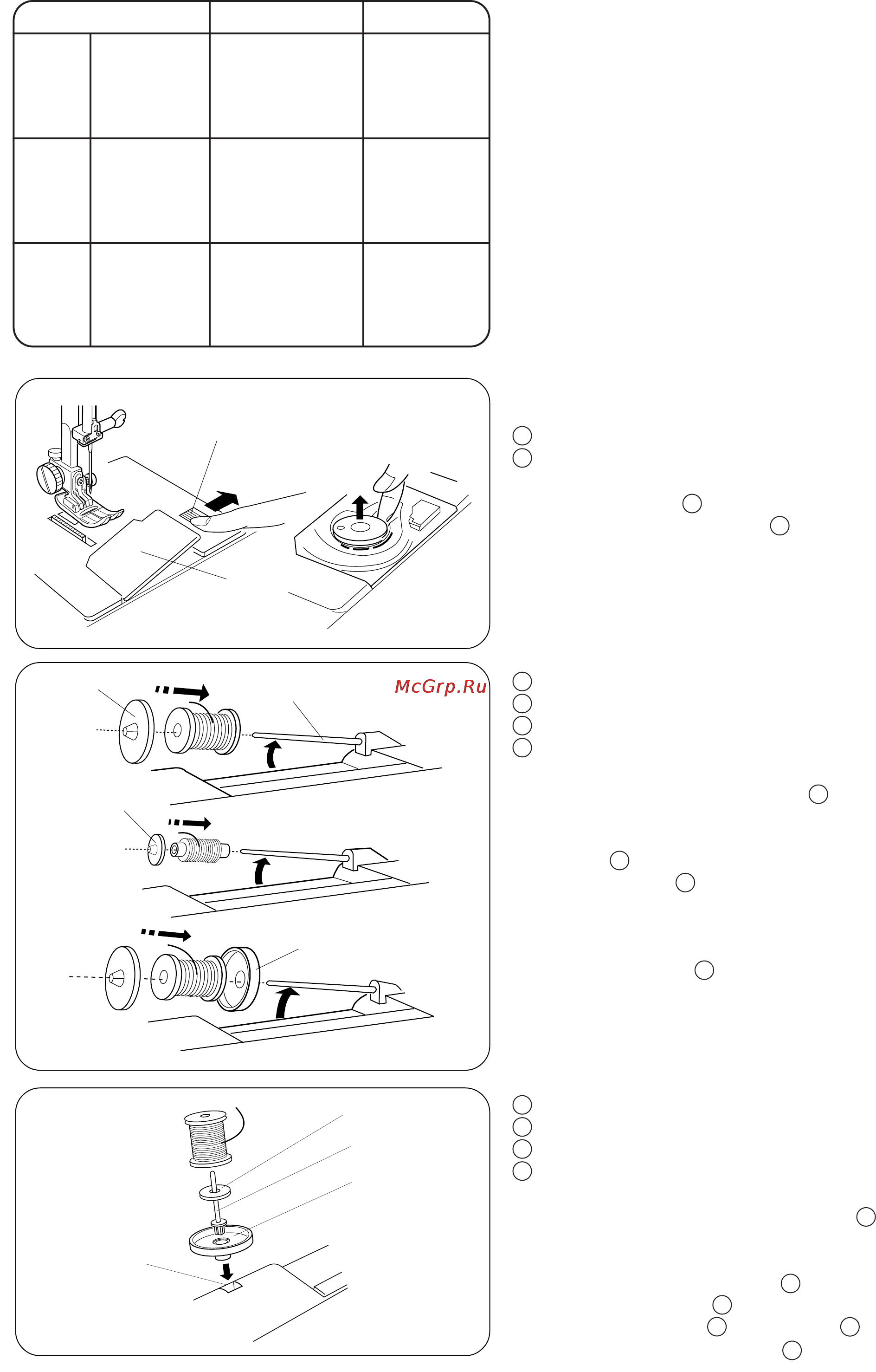 Janome DC 3600 [15/54] Соотношение игл и ниток