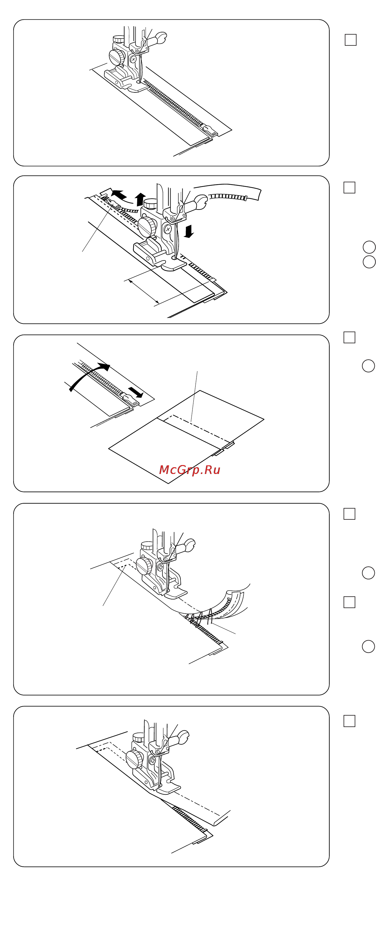 Janome DC 3600 [36/54] Zipper sewing continued