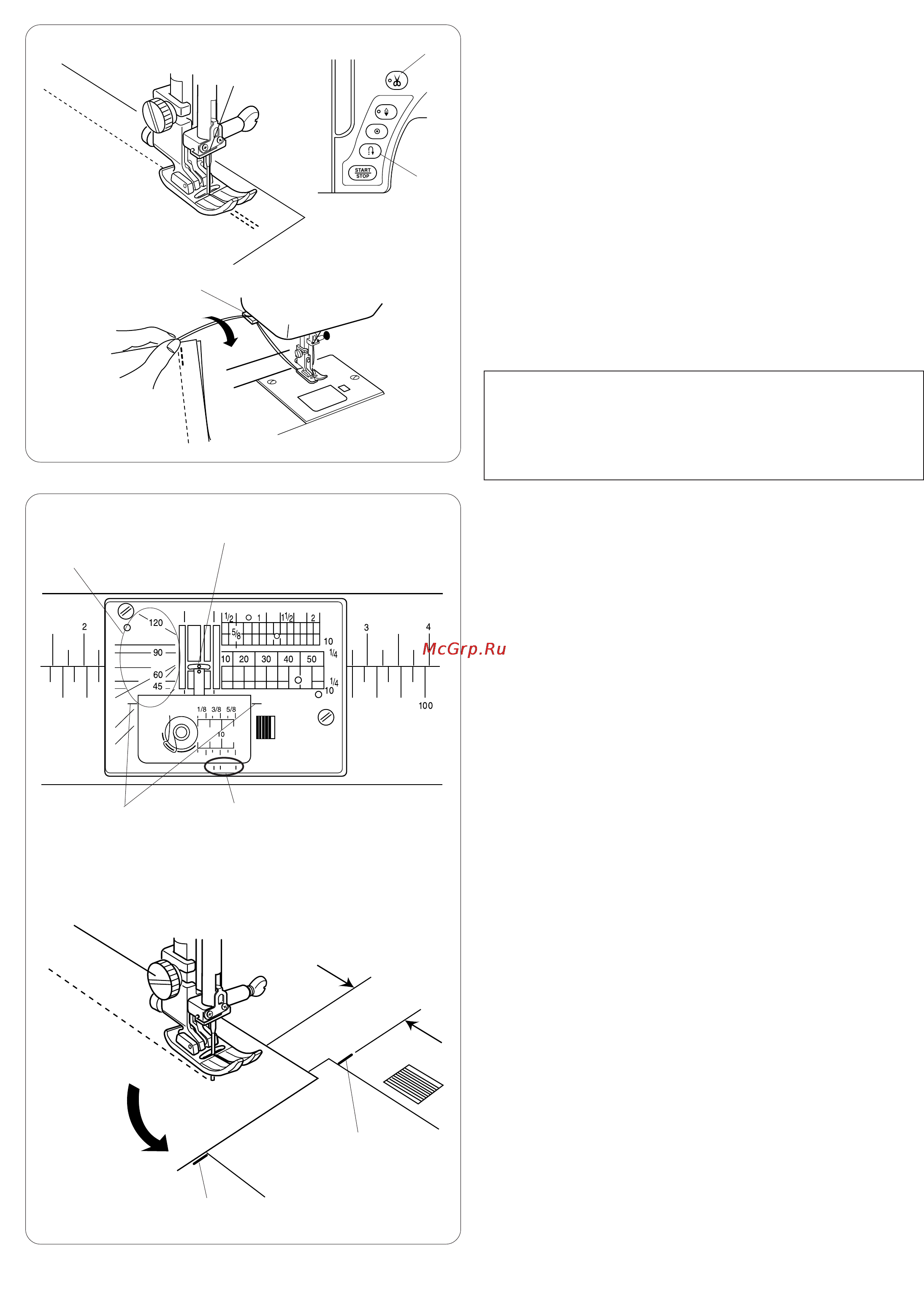 Janome MC 7700 QCP [32/95] Направительные линии