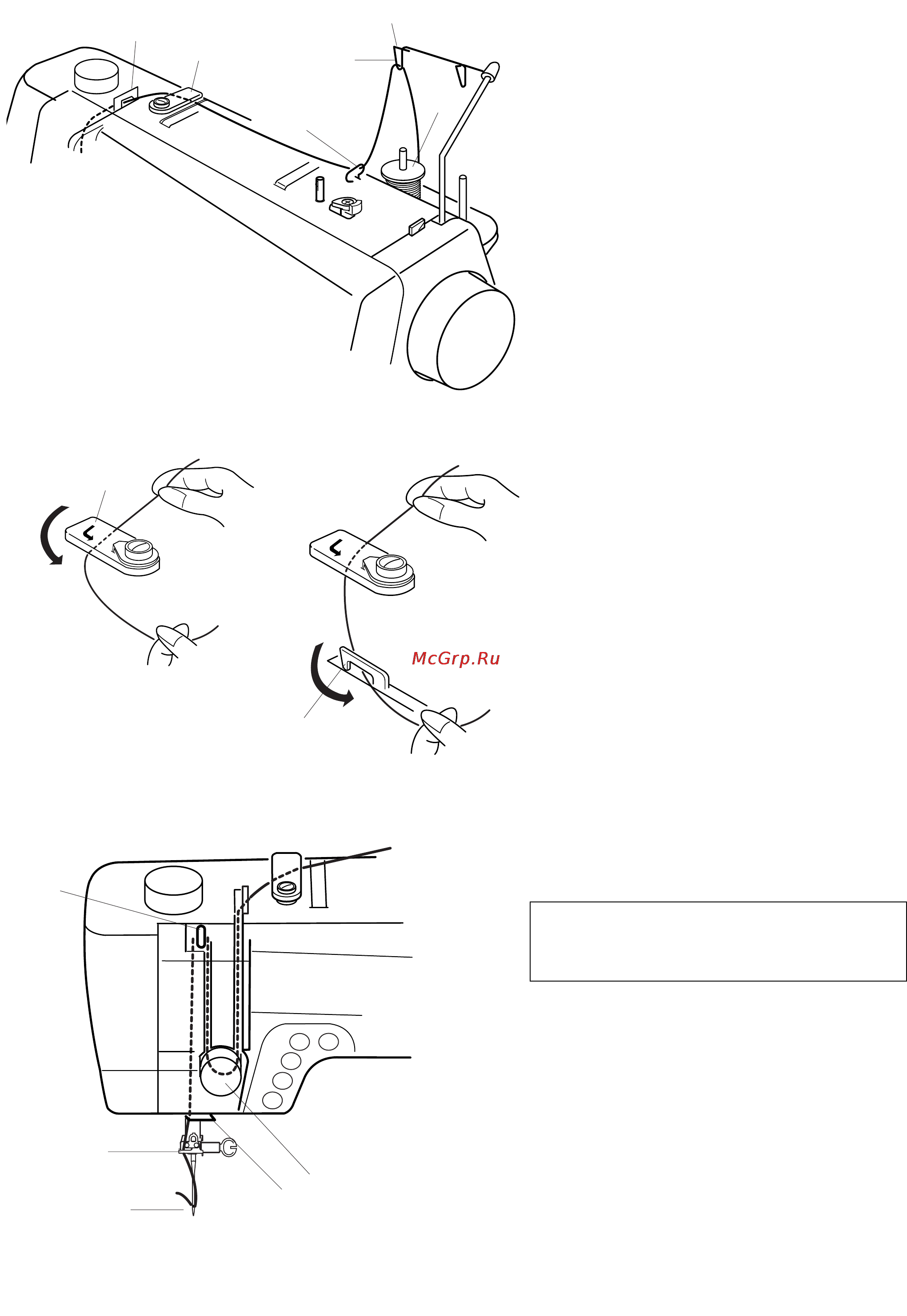 Janome MC 6600 P [21/94] Заправка нити в машину